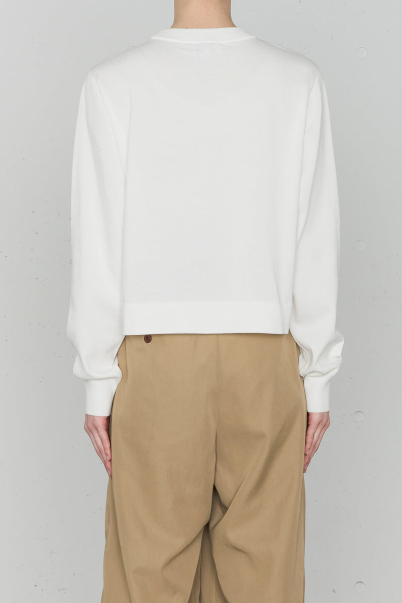 CREW NECK CROPPED SWEATER