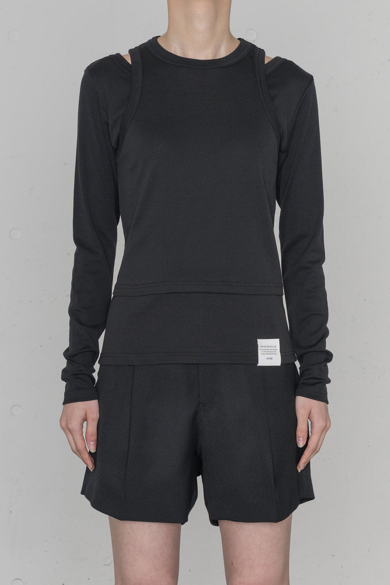 LAYERED LONG-SLV TEE – HYKE ONLINE STORE