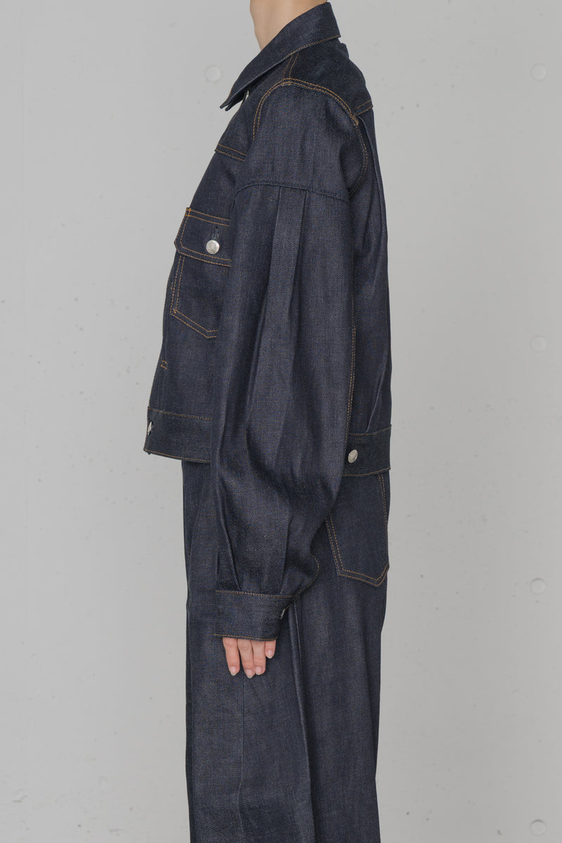 BALLOON SLEEVE DENIM JACKET TYPE 2 / REGULAR FIT – HYKE ONLINE STORE