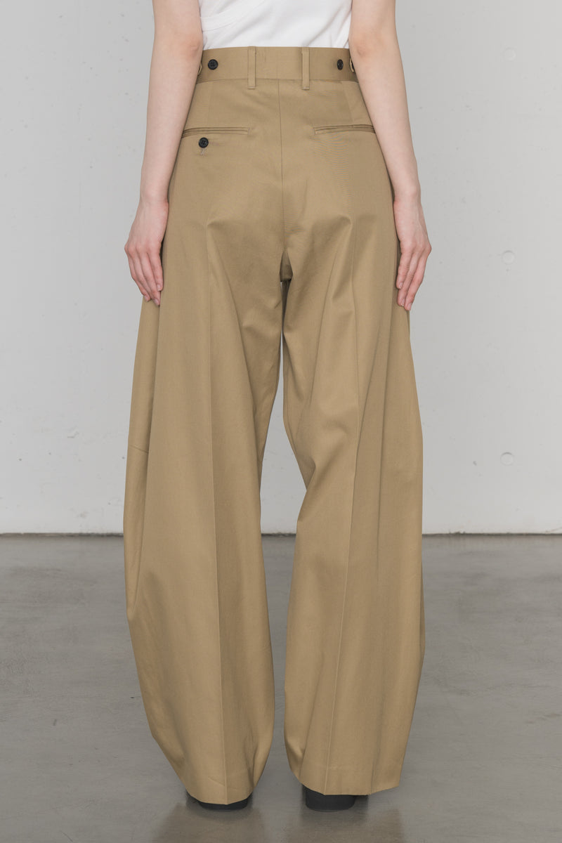 HYKE 2025SS 完売　T/C BARREL LEG TROUSERS BARREL LEG PANTS – HYKE ONLINE STORE