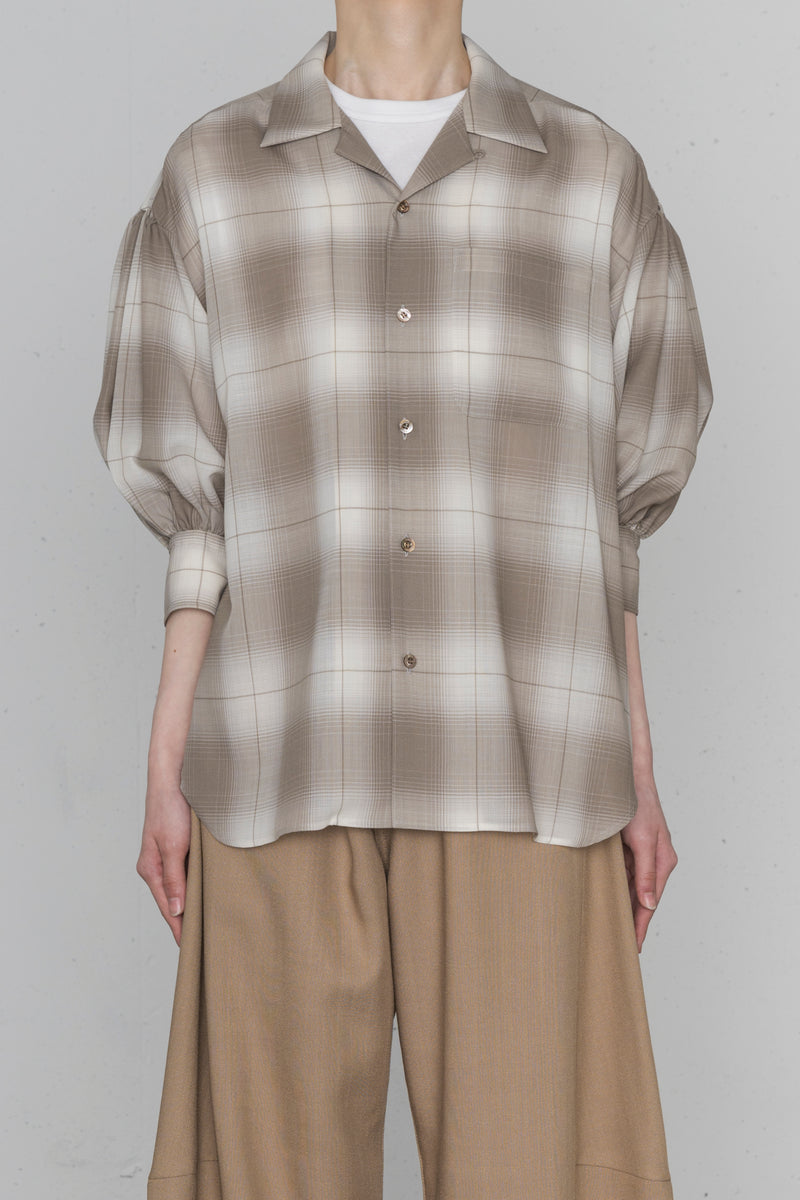 【HYKE】STRIPED BALLOON SLEEVE BLOUSE サイズ1 ハイク T/C STRIPED BALLOON SLEEVE BLOUSE - メルカリ
