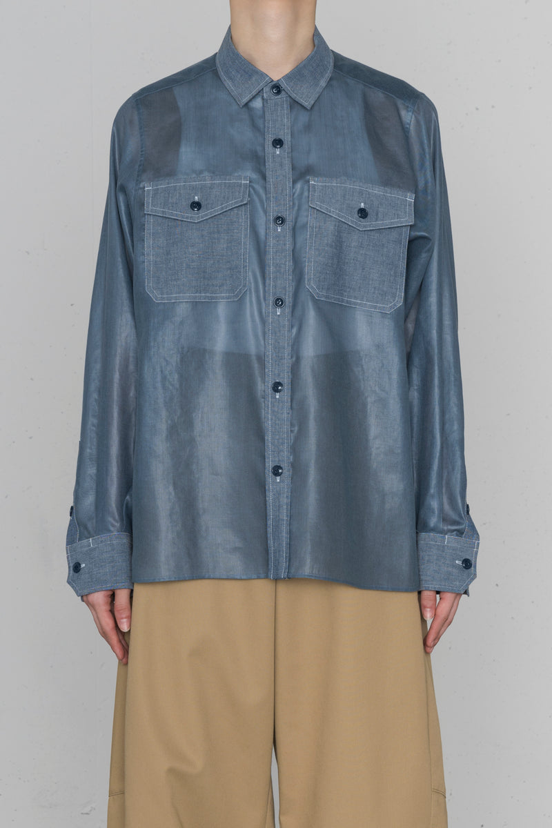 SHEER CHAMBRAY SHIRT – HYKE ONLINE STORE