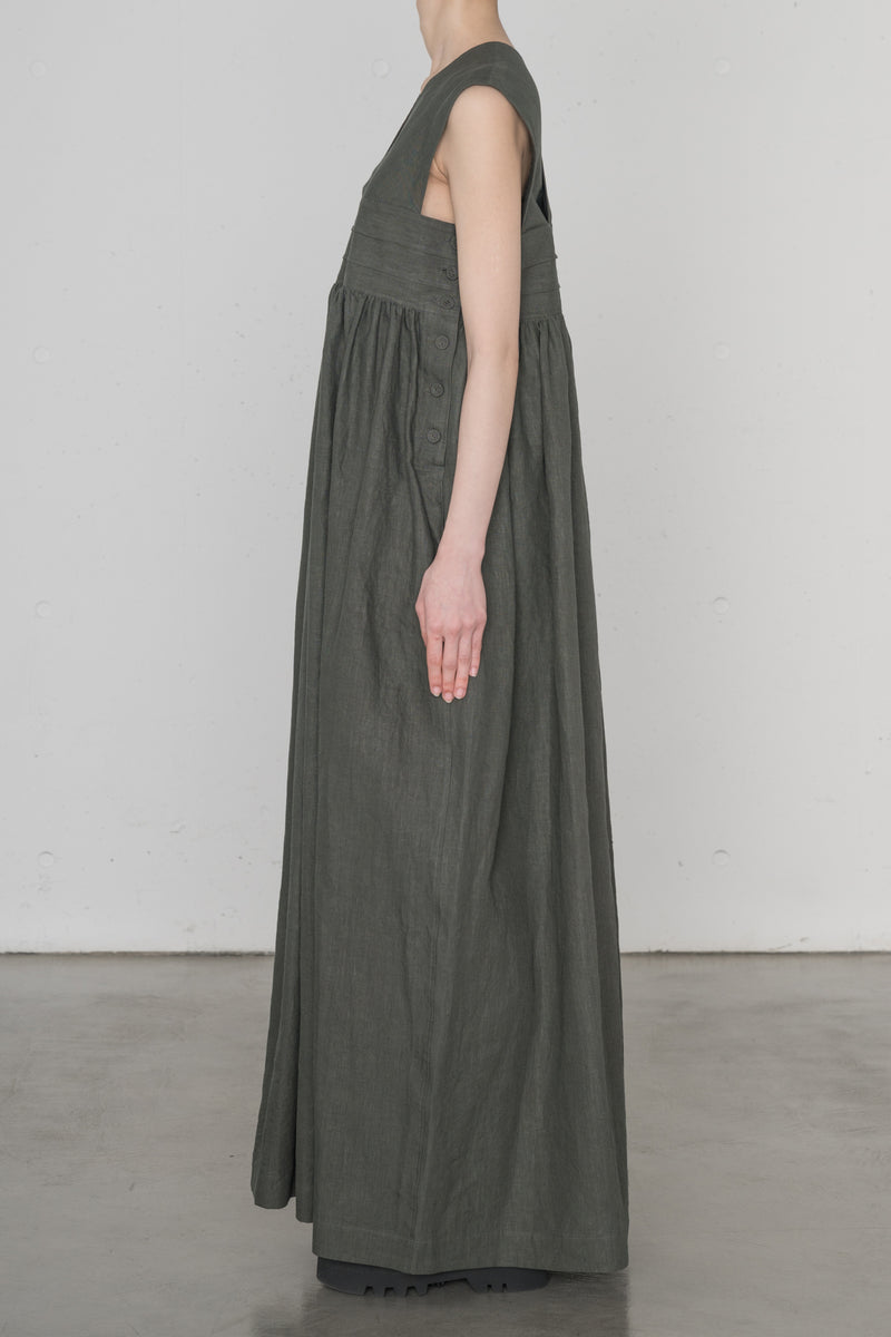 HYKE LINEN MAXI DRESS 完売　ブラック HYKE LINEN MAXI DRESS｜トゥモローランド 公式通販