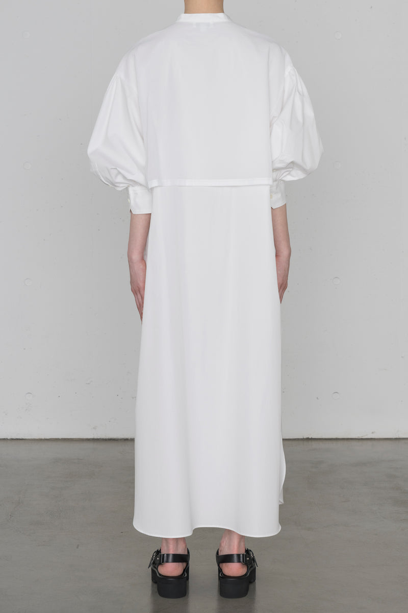 COTTON BALLOON SLEEVE DRESS – HYKE ONLINE STORE COTTON BALLOON SLEEVE DRESS – HYKE ONLINE STORE