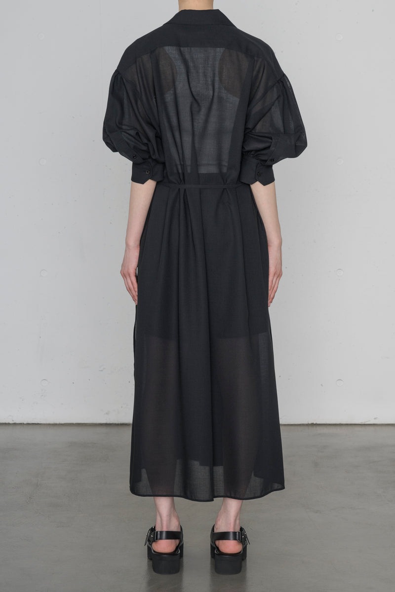 T/W VOIL BALLOON SLEEVE DRESS – HYKE ONLINE STORE