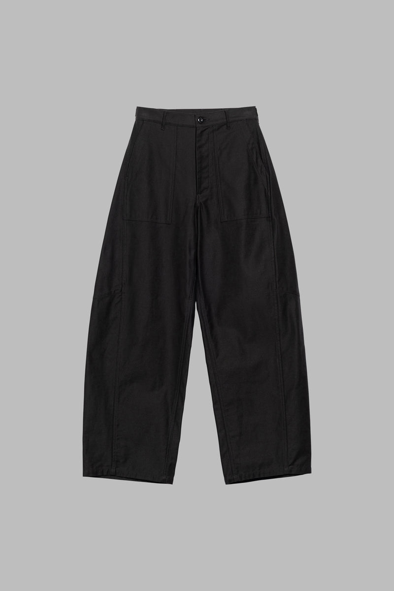 BACK SATIN BARREL LEG PANTS – HYKE ONLINE STORE
