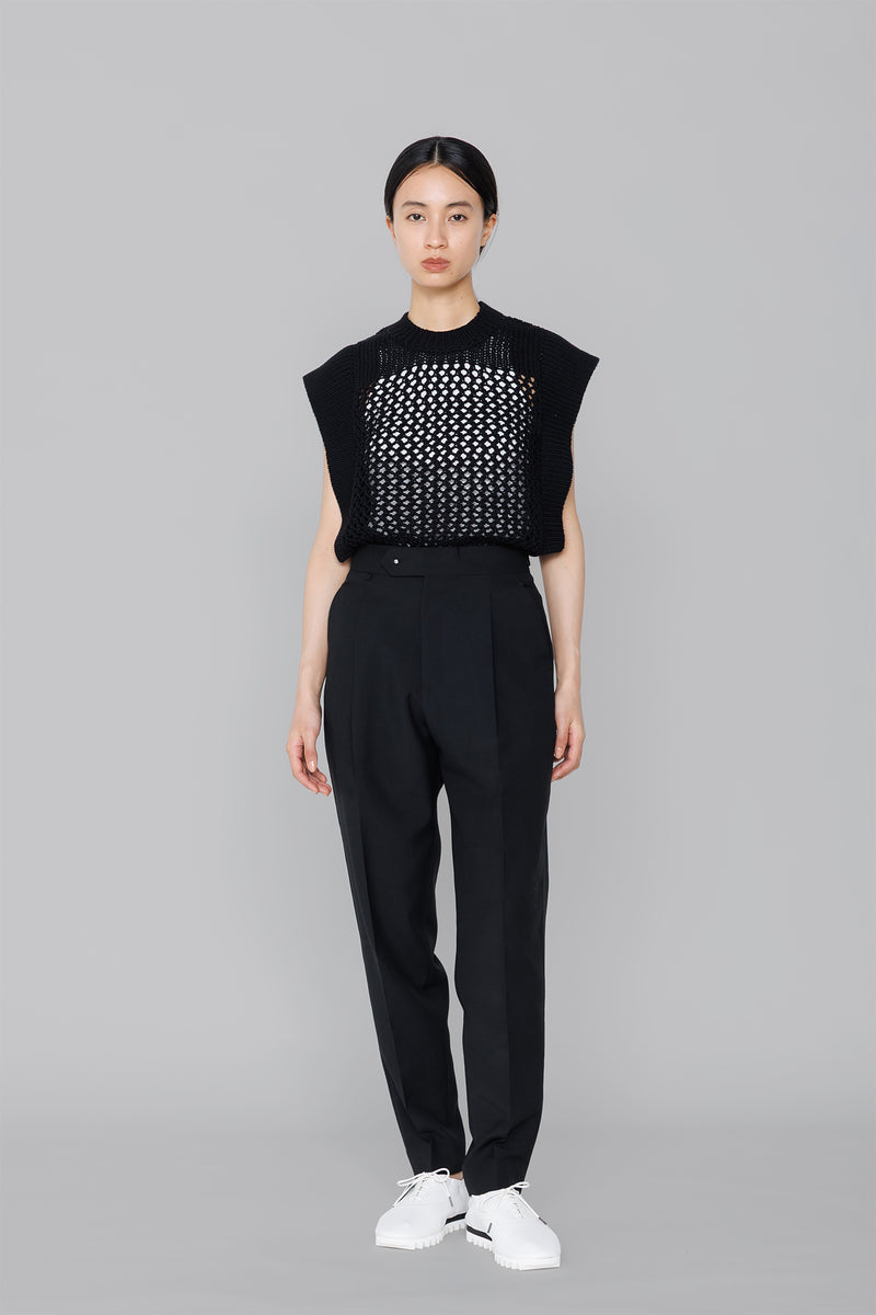 CROCHET SLEEVELESS KNIT – HYKE ONLINE STORE
