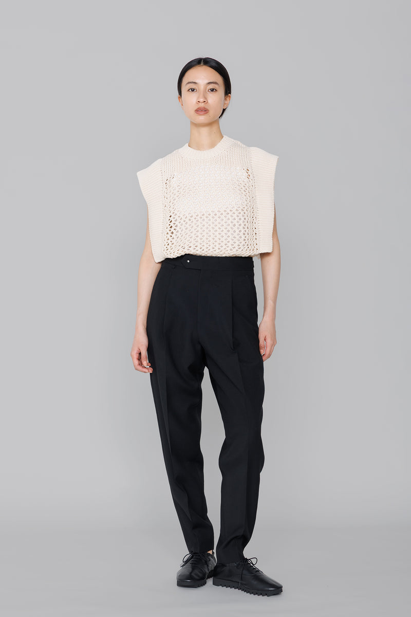トップス HYKE CROCHET SLEEVELESS KNIT CROCHET SLEEVELESS KNIT – HYKE ONLINE STORE