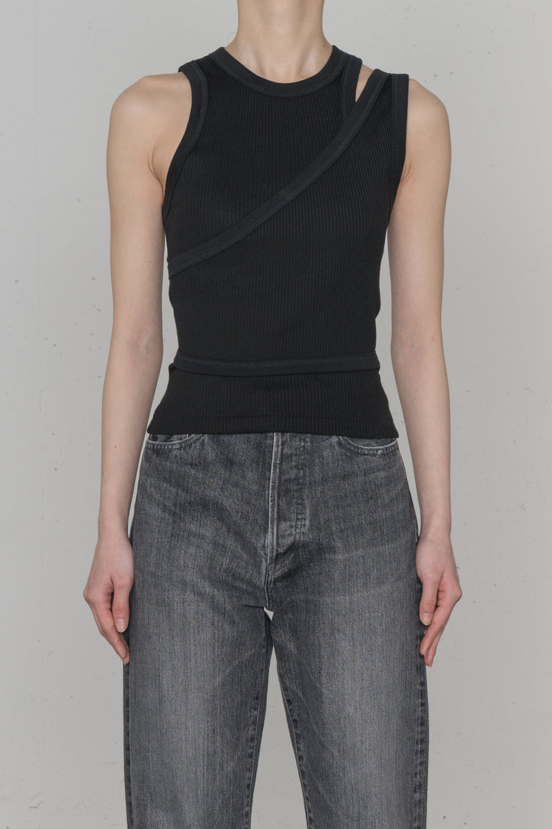 DOUBLE SHOULDER TANK TOP – HYKE ONLINE STORE