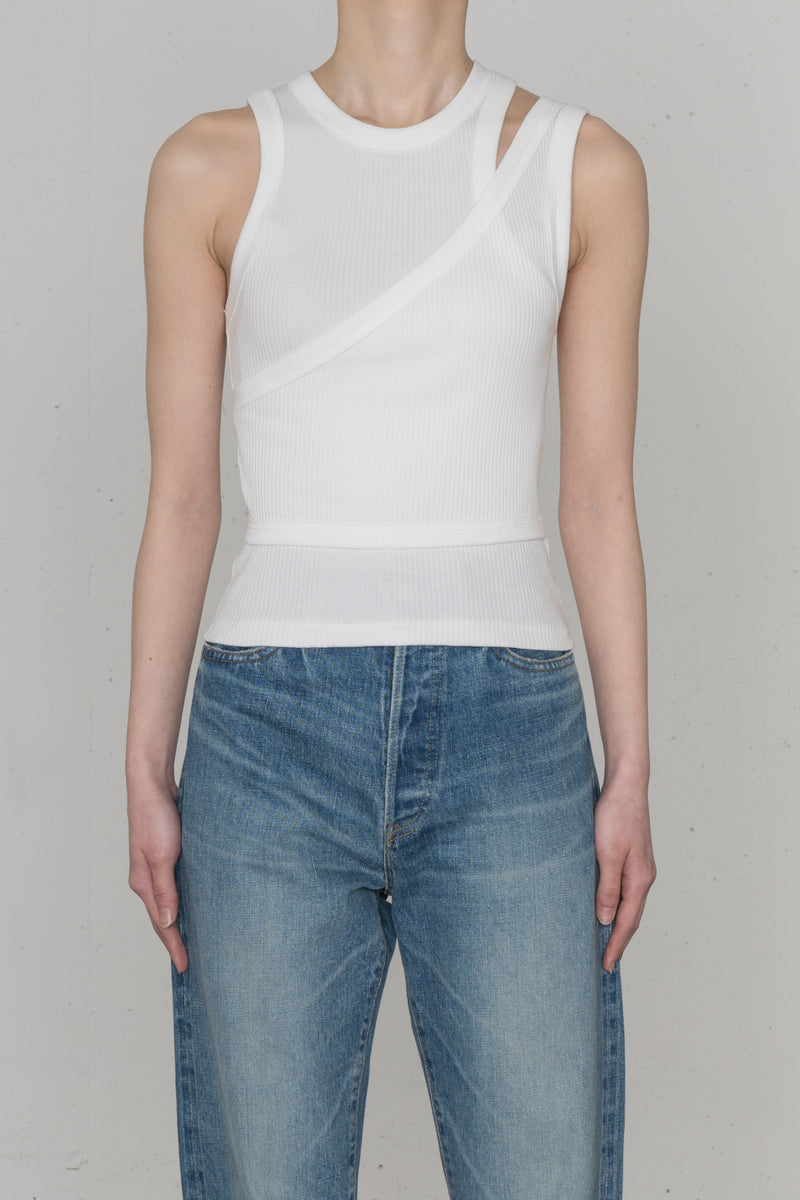 HYKE DOUBLE SHOULDER TANK TOP タンクトップ DOUBLE SHOULDER TANK TOP – HYKE ONLINE STORE