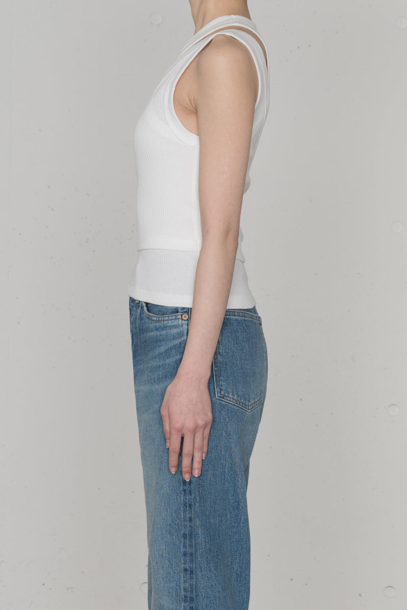 DOUBLE SHOULDER TANK TOP – HYKE ONLINE STORE