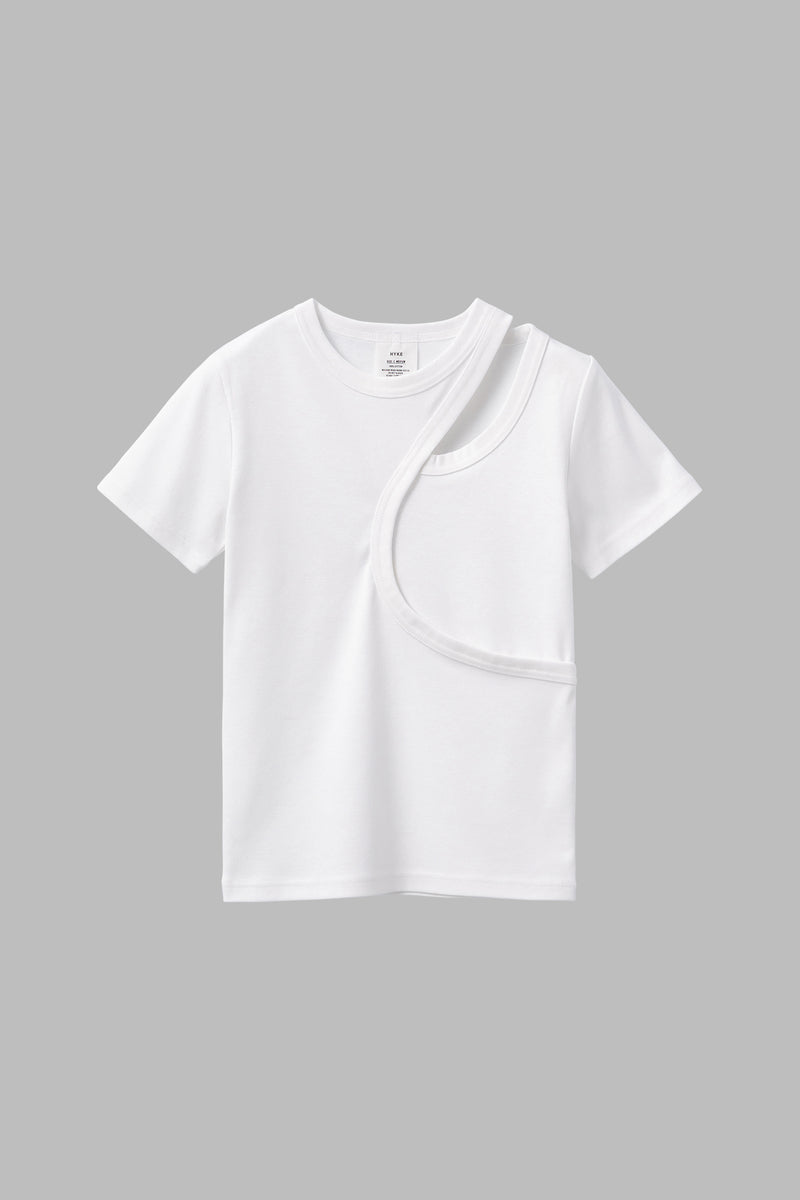 LAYERED SHORT-SLV TEE – HYKE ONLINE STORE