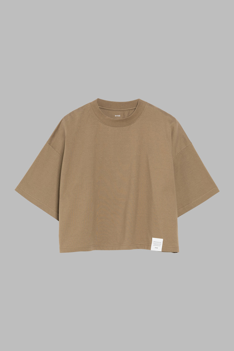 トップス HYKE CROPPED SHORT-SLV TEE BIG FIT CROPPED SHORT-SLV TEE / BIG FIT (6.5OZ) – HYKE ONLINE STORE
