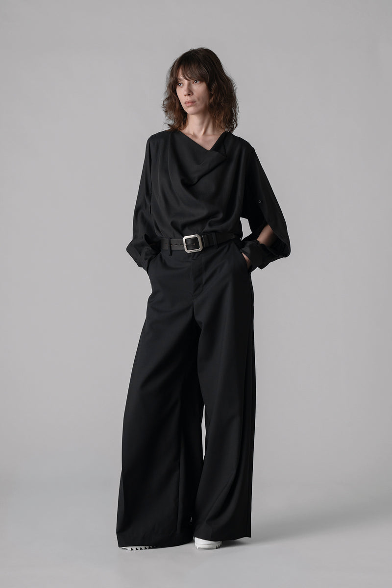 WOOL SIDE TUCK PANTS – HYKE ONLINE STORE