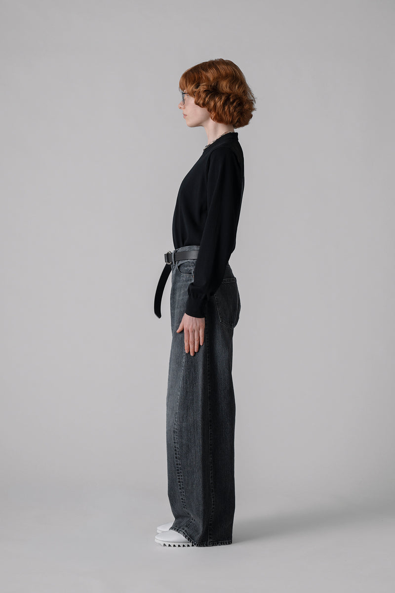 HYKE BARREL-LEG DENIM JEANS サイズ1 BARREL-LEG DENIM JEANS – HYKE ONLINE STORE