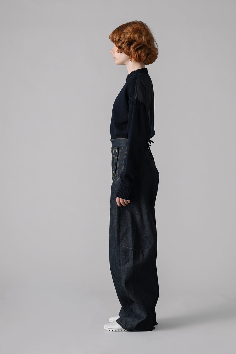 その他 kei SAILOR BARREL-LEG DENIM PANTS – HYKE ONLINE STORE