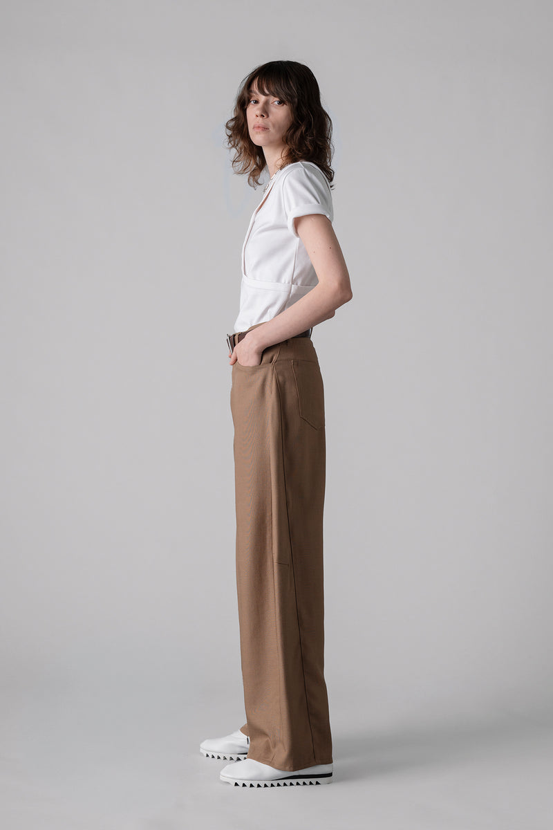 OXFORD BARREL-LEG JEANS – HYKE ONLINE STORE