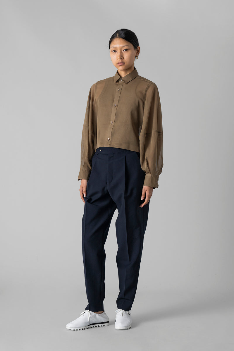 COTTON VOILE BALLOON SLEEVE SHIRT – HYKE ONLINE STORE