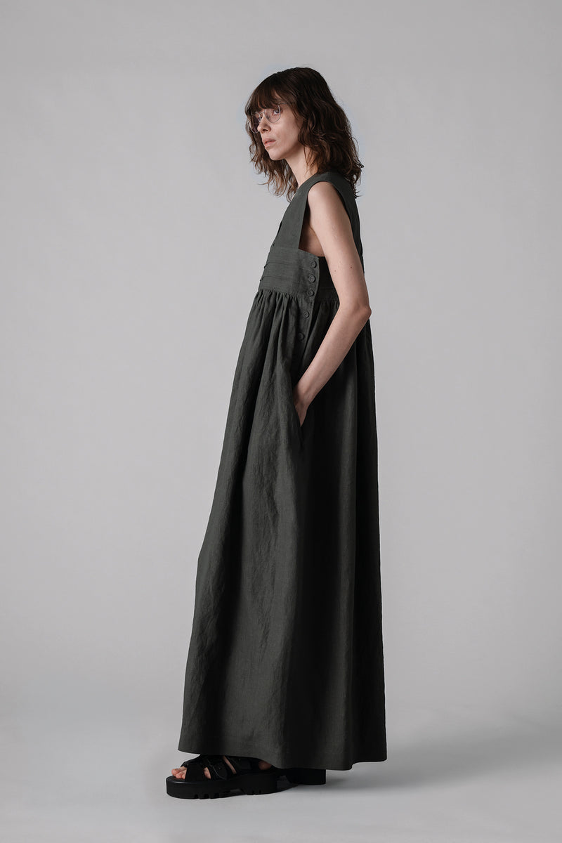 LINEN MAXI DRESS – HYKE ONLINE STORE