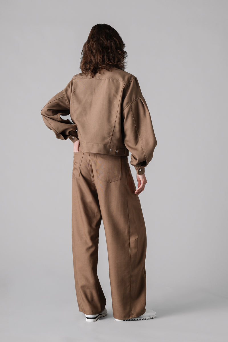 HYKE×Edition TYPE BALLOON SLEEVE JACKET OXFORD BALLOON SLEEVE JACKET TYPE 3 / REGULAR FIT – HYKE ONLINE STORE