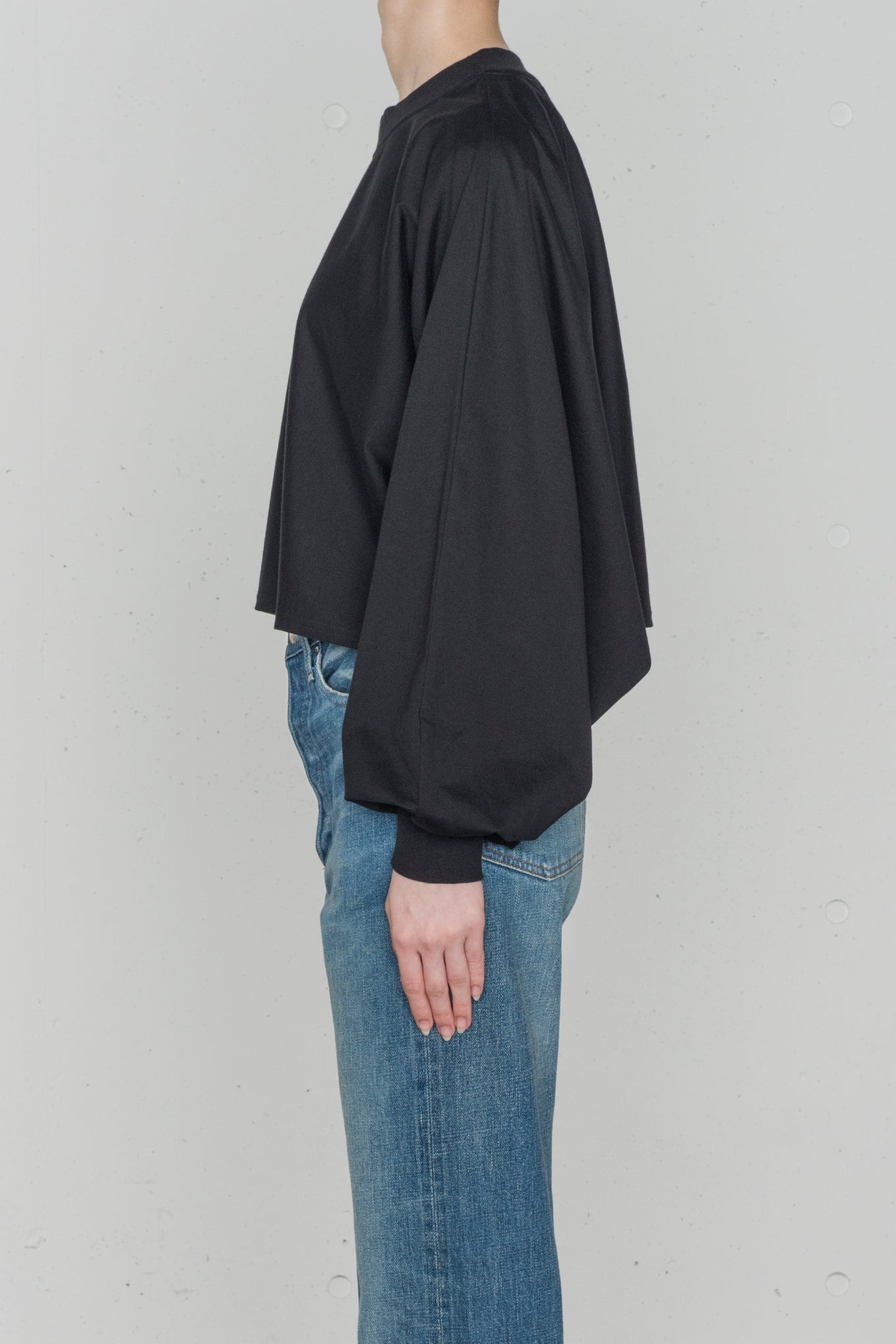 LONG-SLV TEE PONCHO – HYKE ONLINE STORE