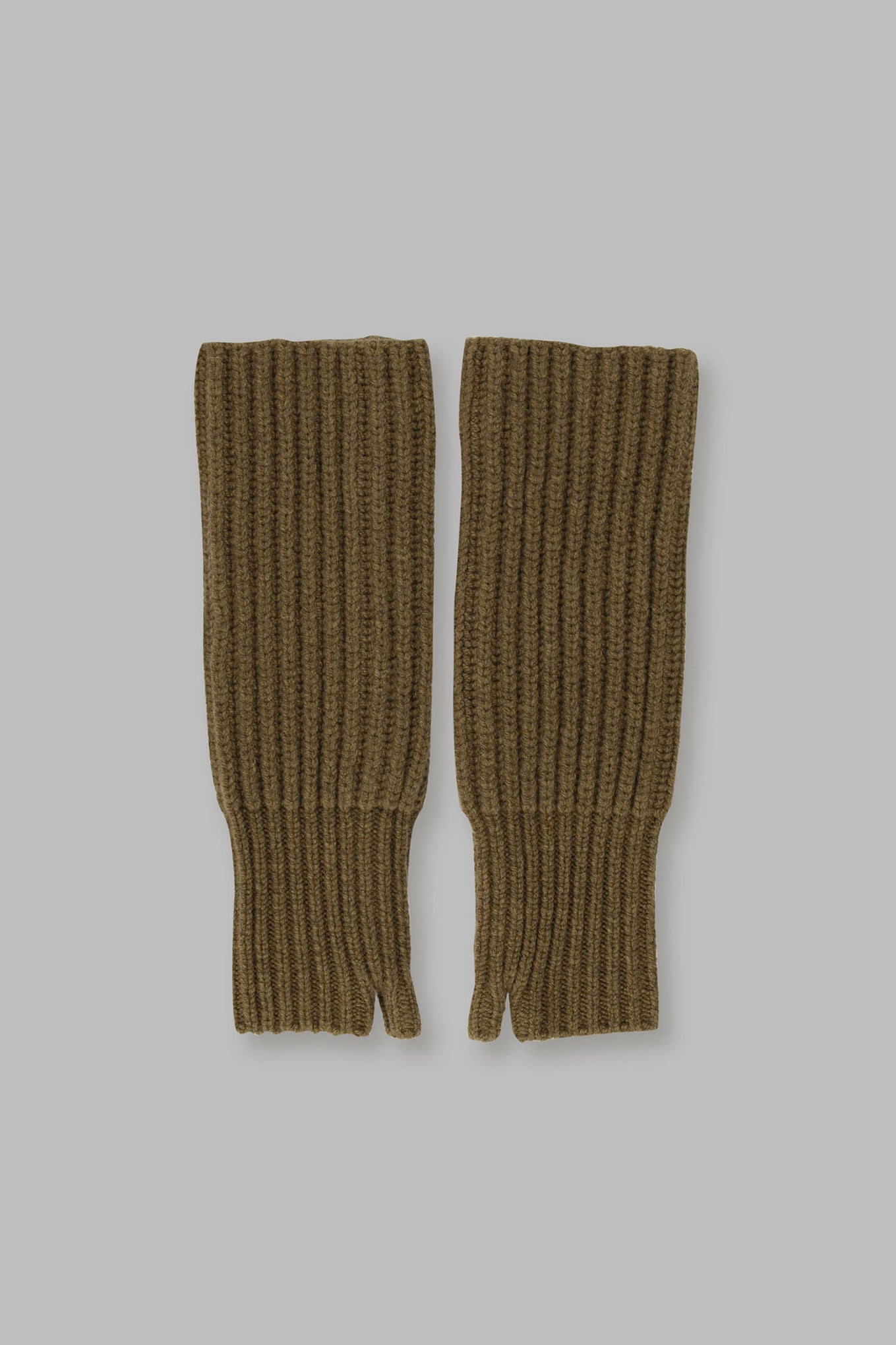 WOOL RIBBED ARM WARMERS