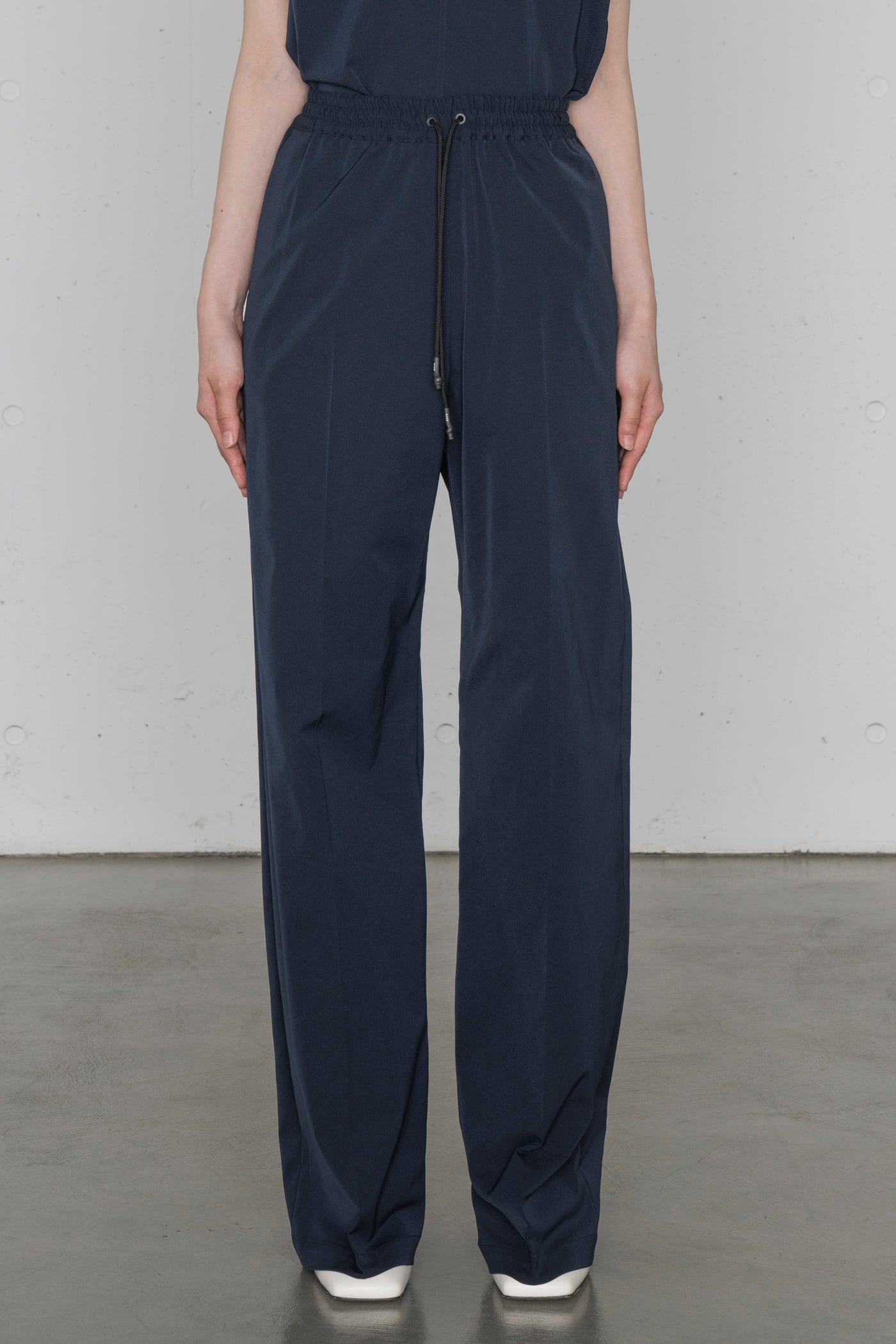 TASLAN TWILL WIDE LEG PANTS