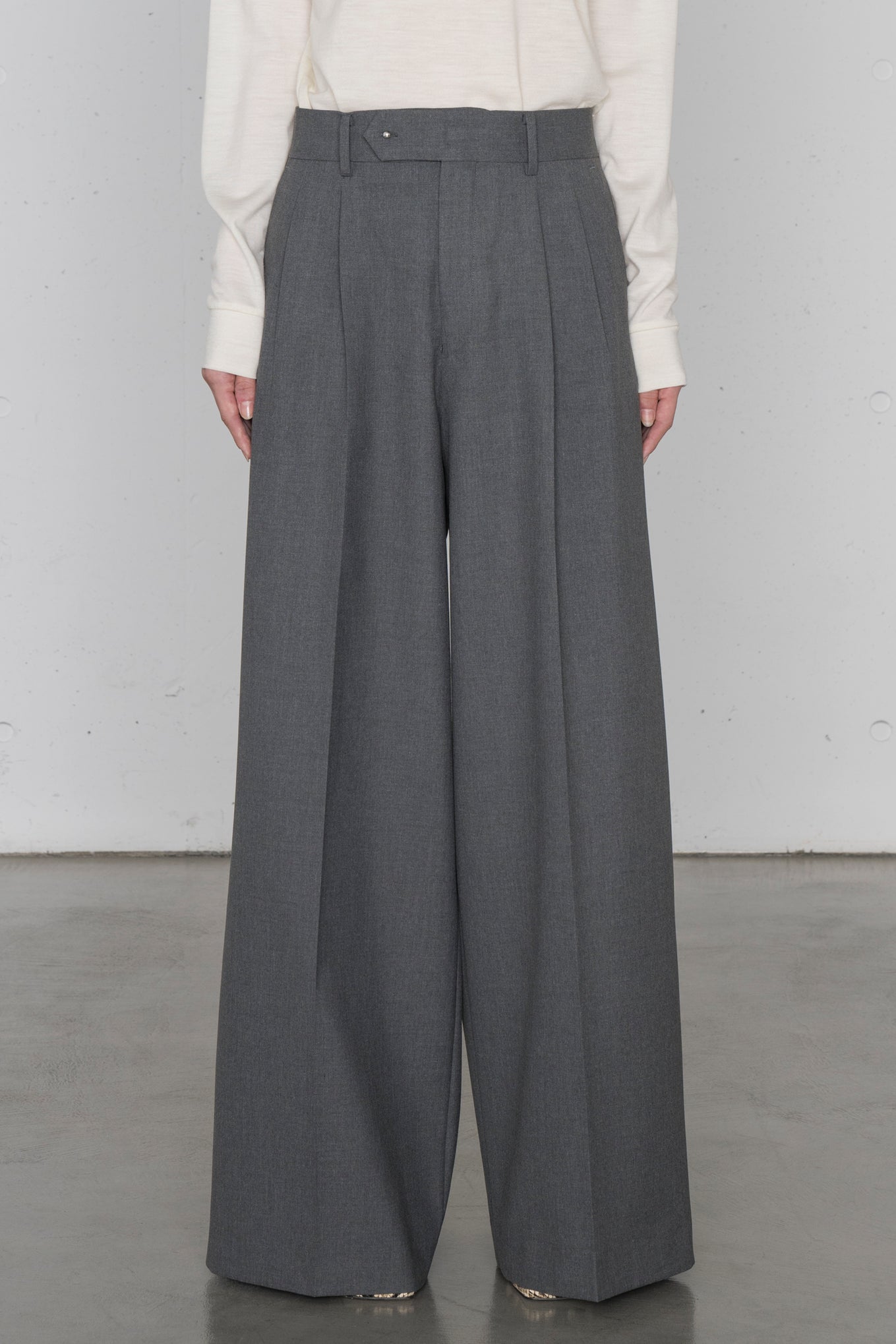 P/R STRETCH WIDE LEG PANTS