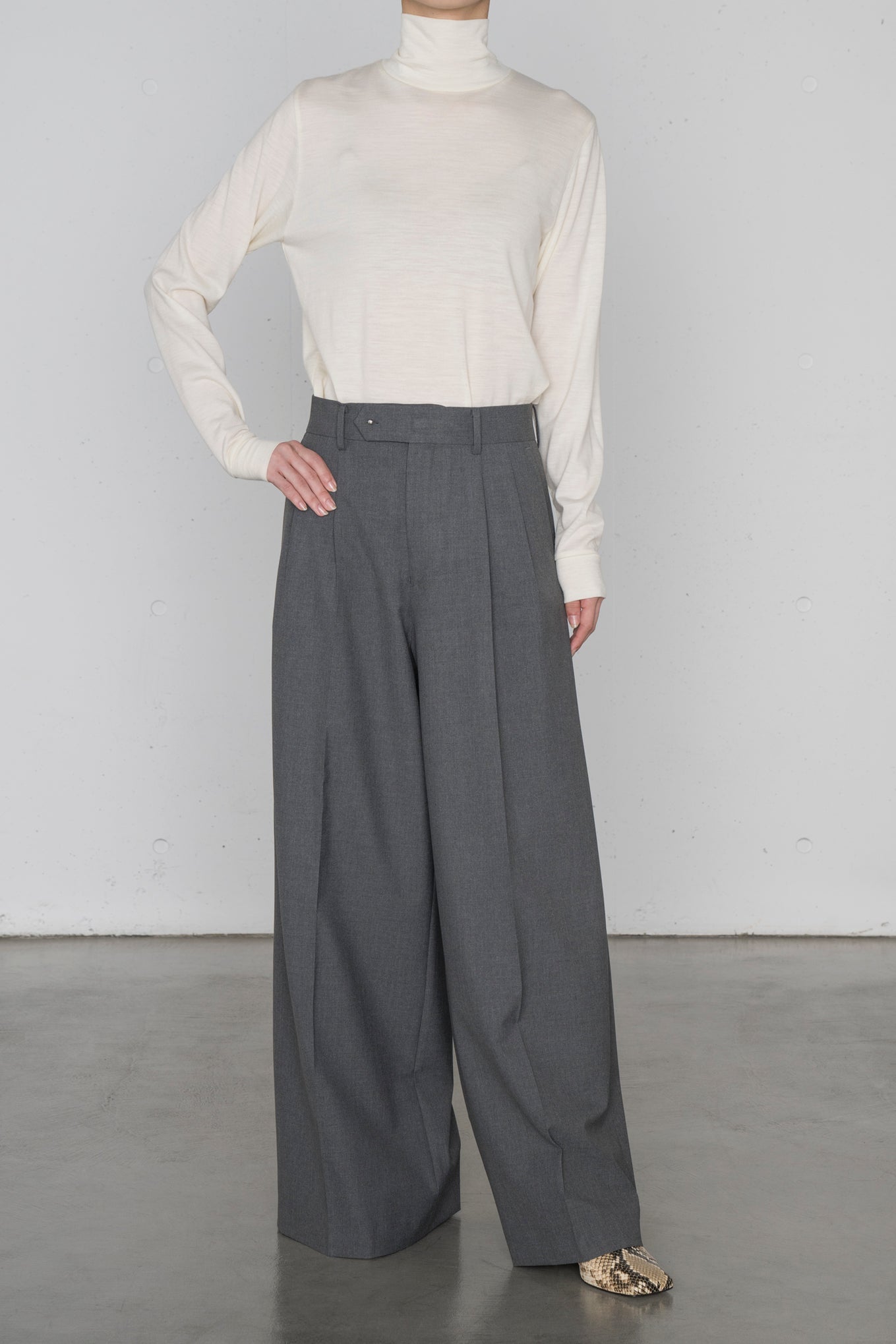 P/R STRETCH WIDE LEG PANTS