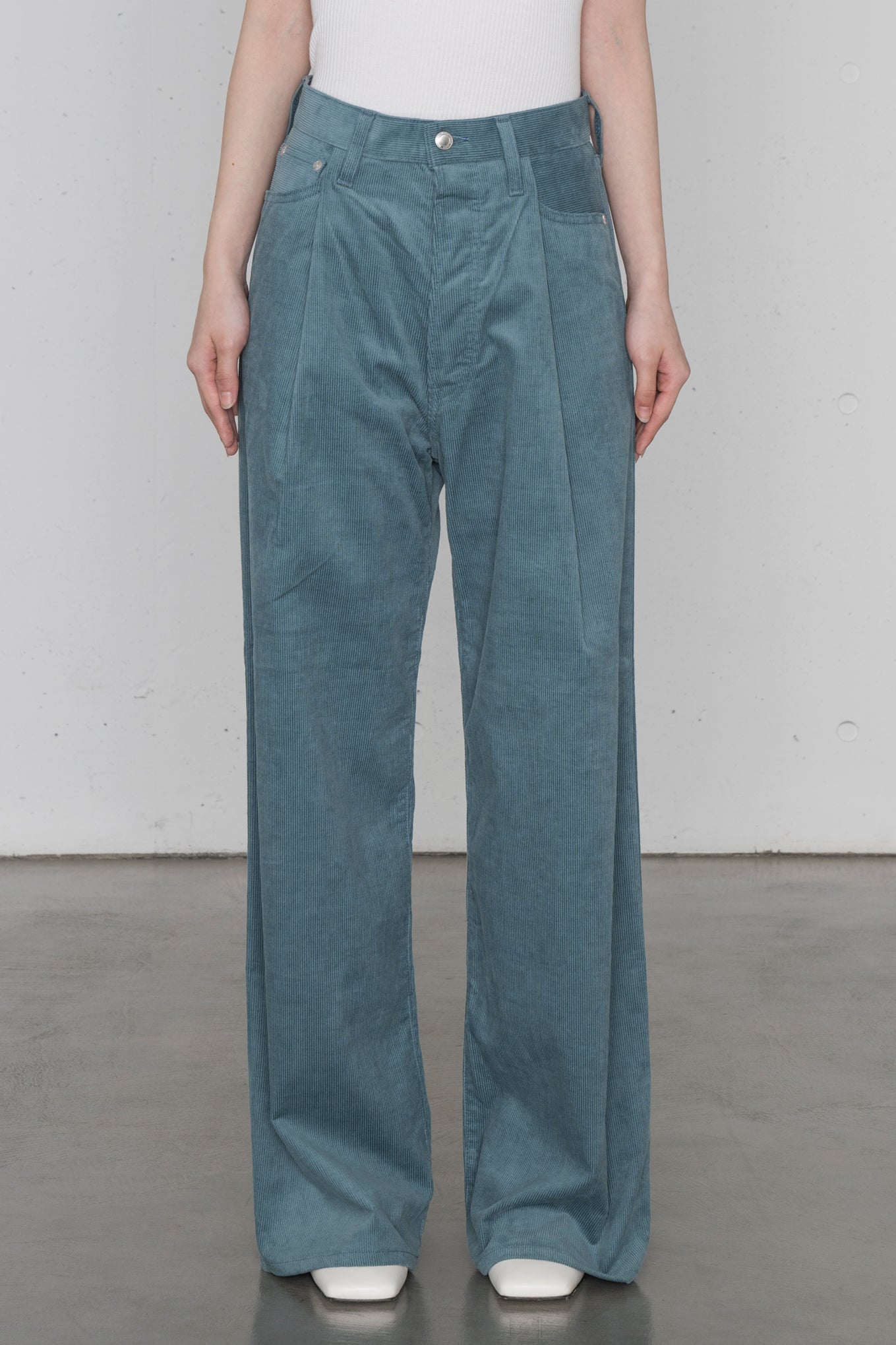 CORDUROY WIDE LEG PANTS