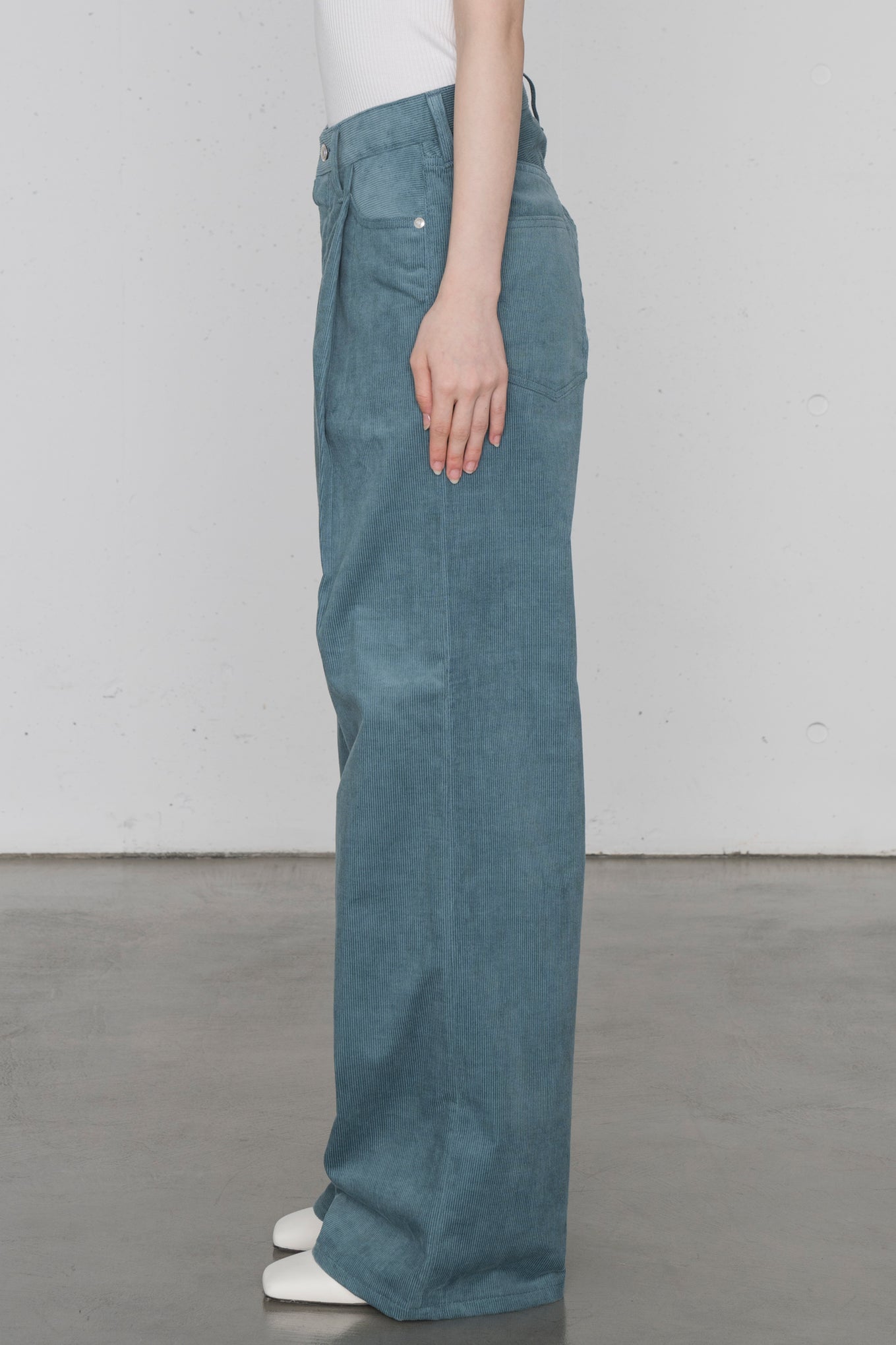 CORDUROY WIDE LEG PANTS