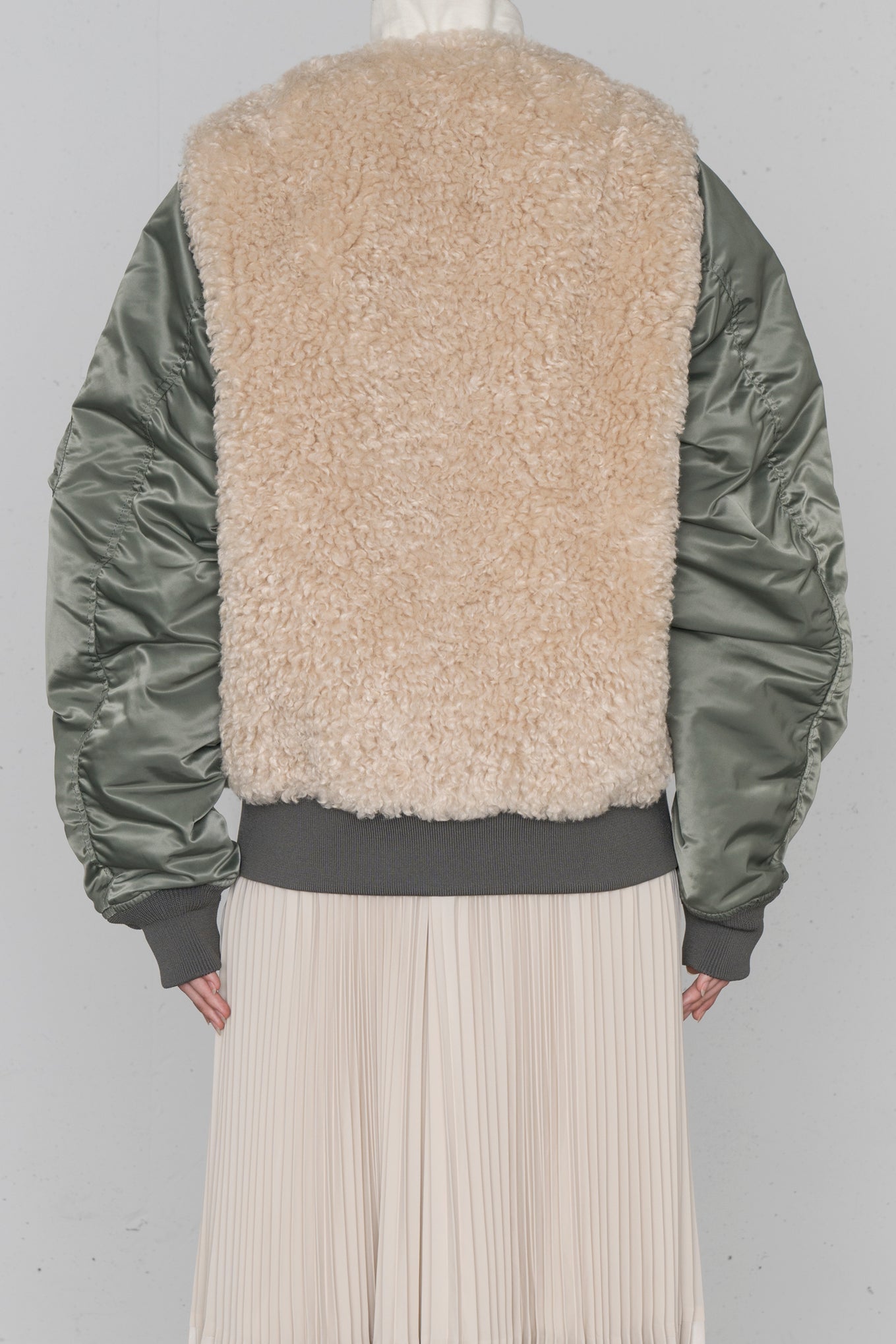 FAUX SHEARLING TYPE MA-1 JACKET