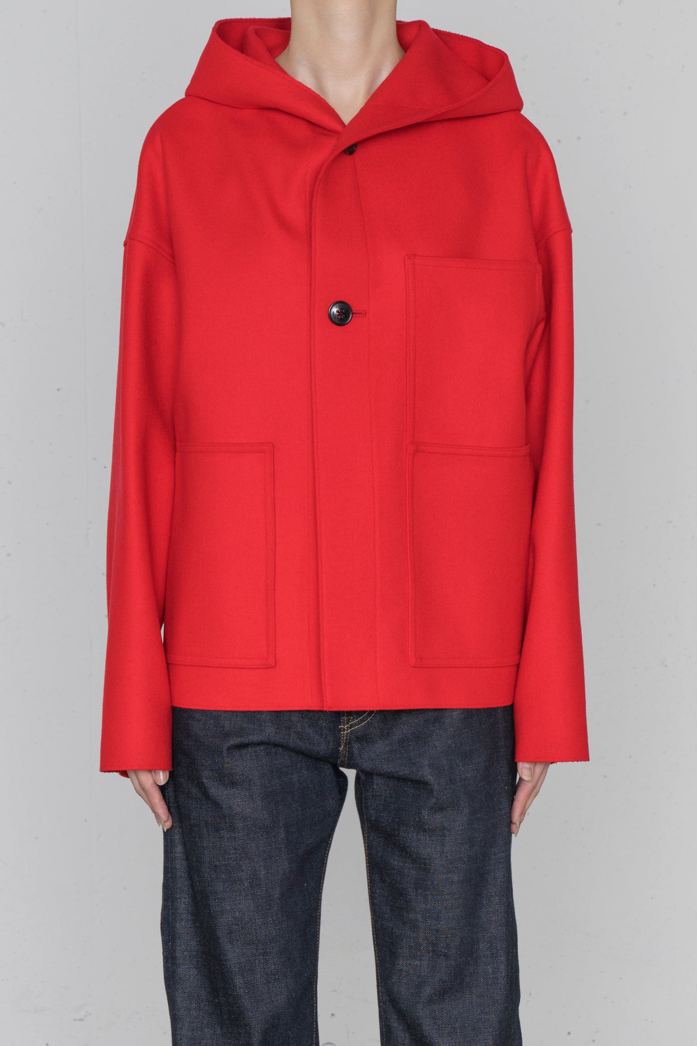 MELTON HOODED WORK JACKET