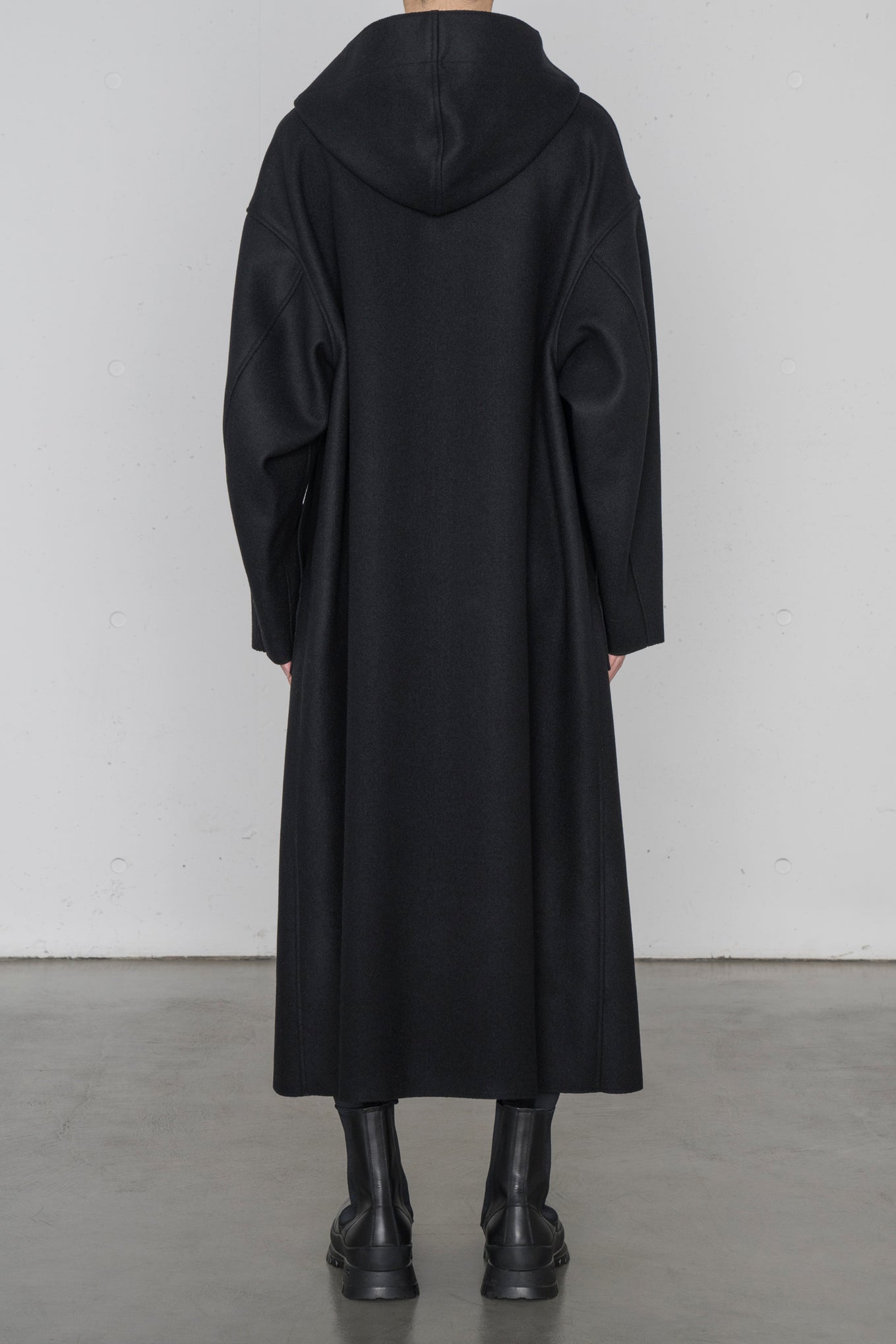 MELTON HOODED WORK COAT