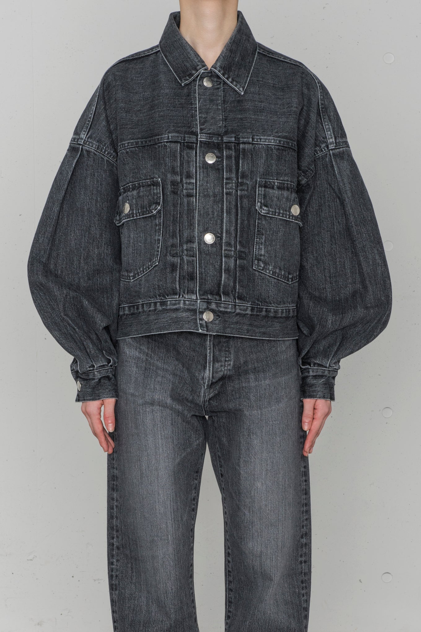 BALLOON SLEEVE DENIM JACKET / TYPE2 – HYKE ONLINE STORE