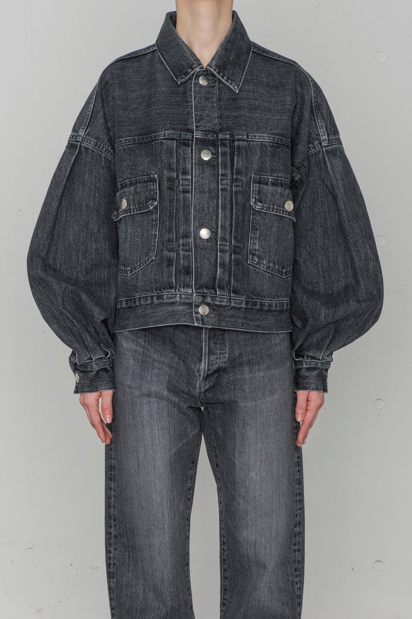 BALLOON SLEEVE DENIM JACKET / TYPE2 – HYKE ONLINE STORE