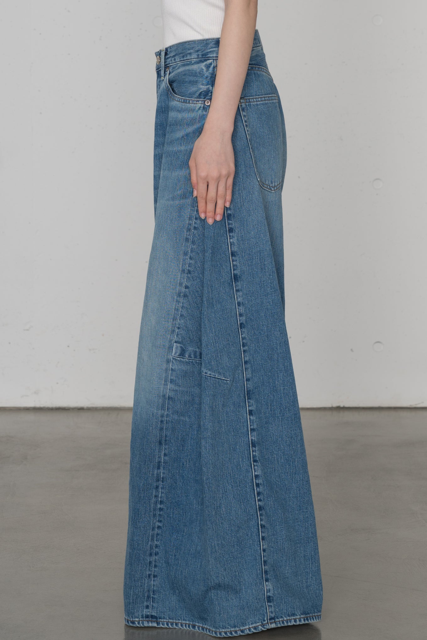 DENIM SUPER WIDE LEG JEANS