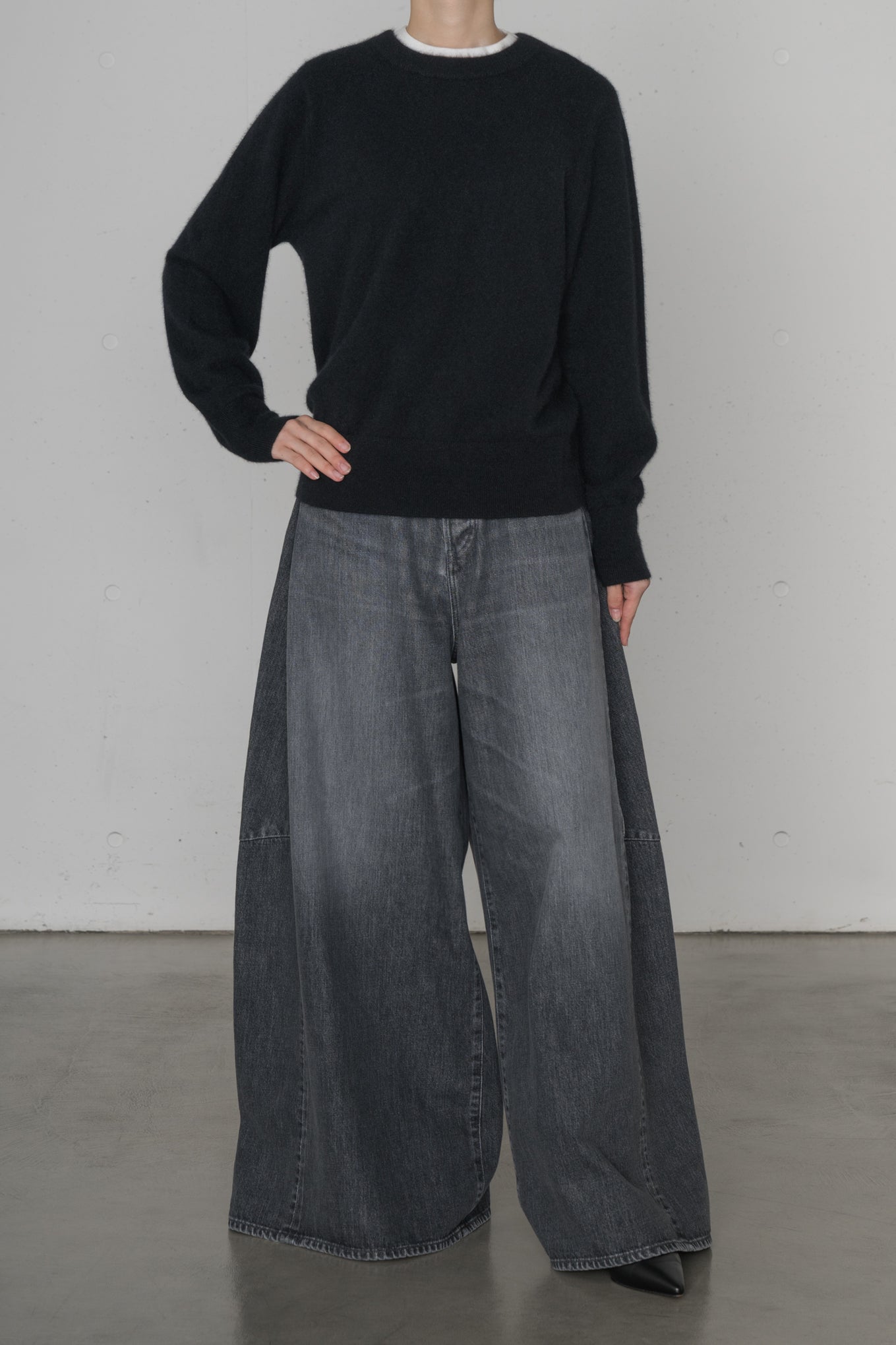 DENIM SUPER WIDE LEG JEANS