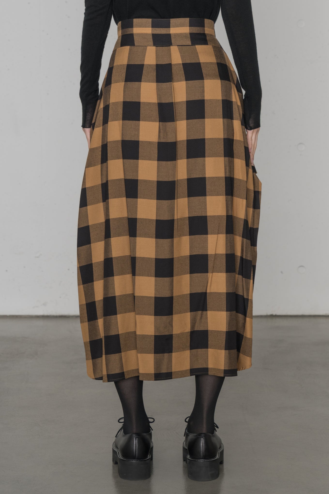 RAYON PLAID SHIRT INSPIRED SKIRT