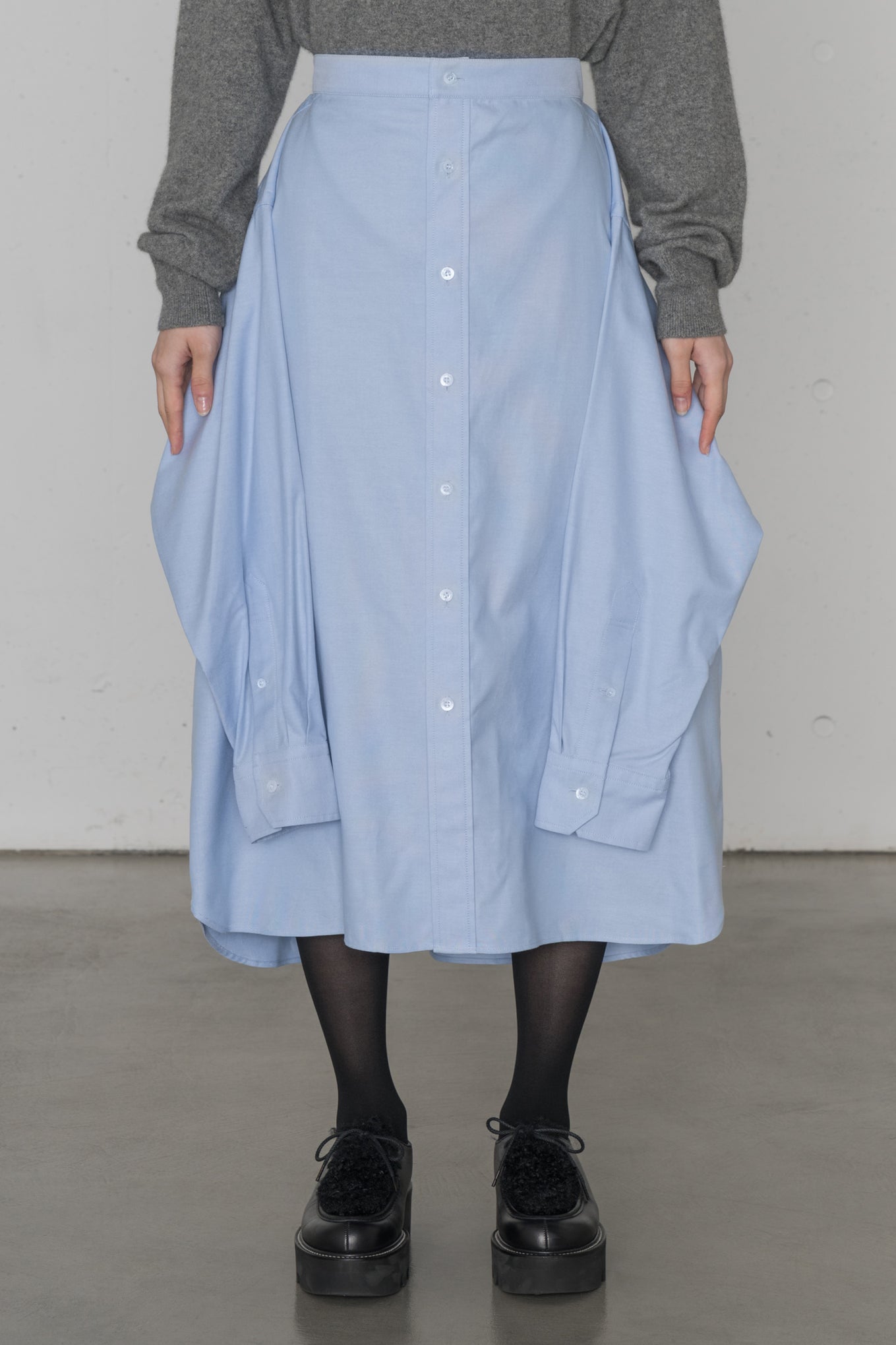 OXFORD SHIRT INSPIRED SKIRT