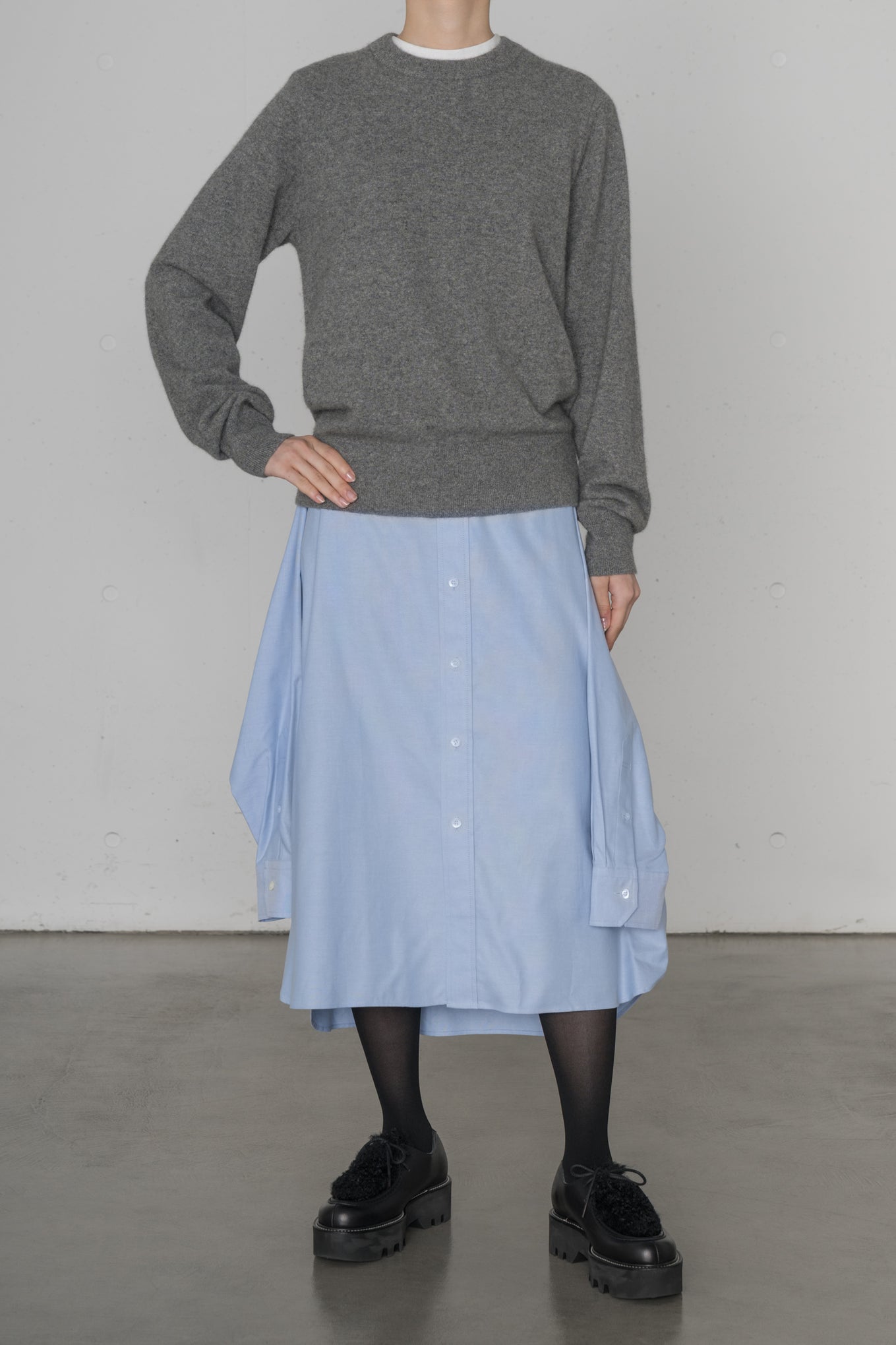 OXFORD SHIRT INSPIRED SKIRT