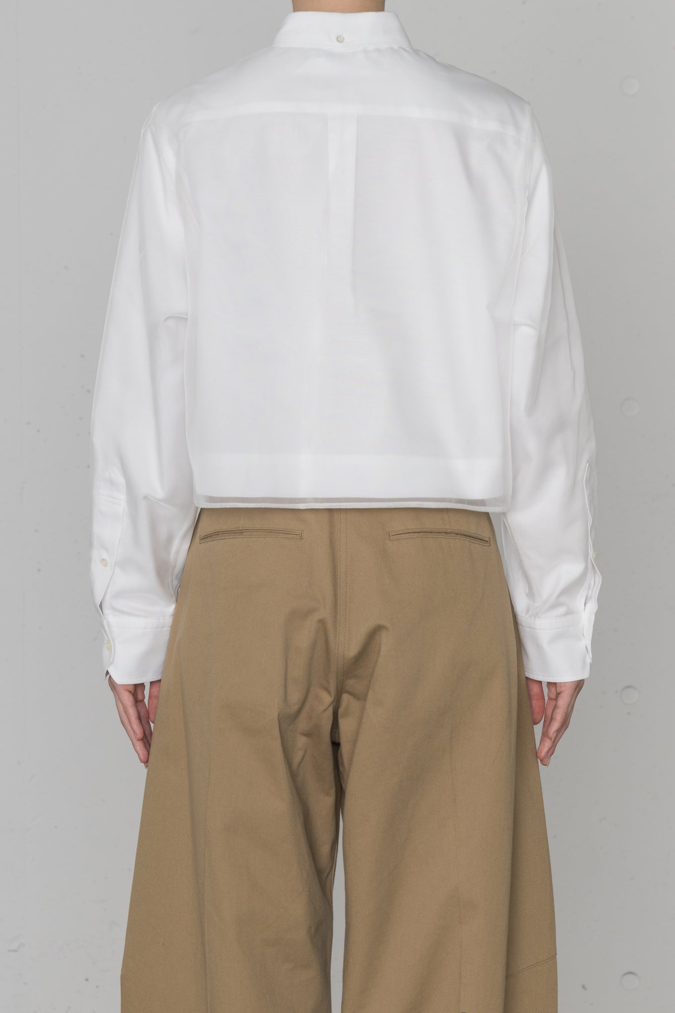 LAYERED OXFORD SHEER SHIRT