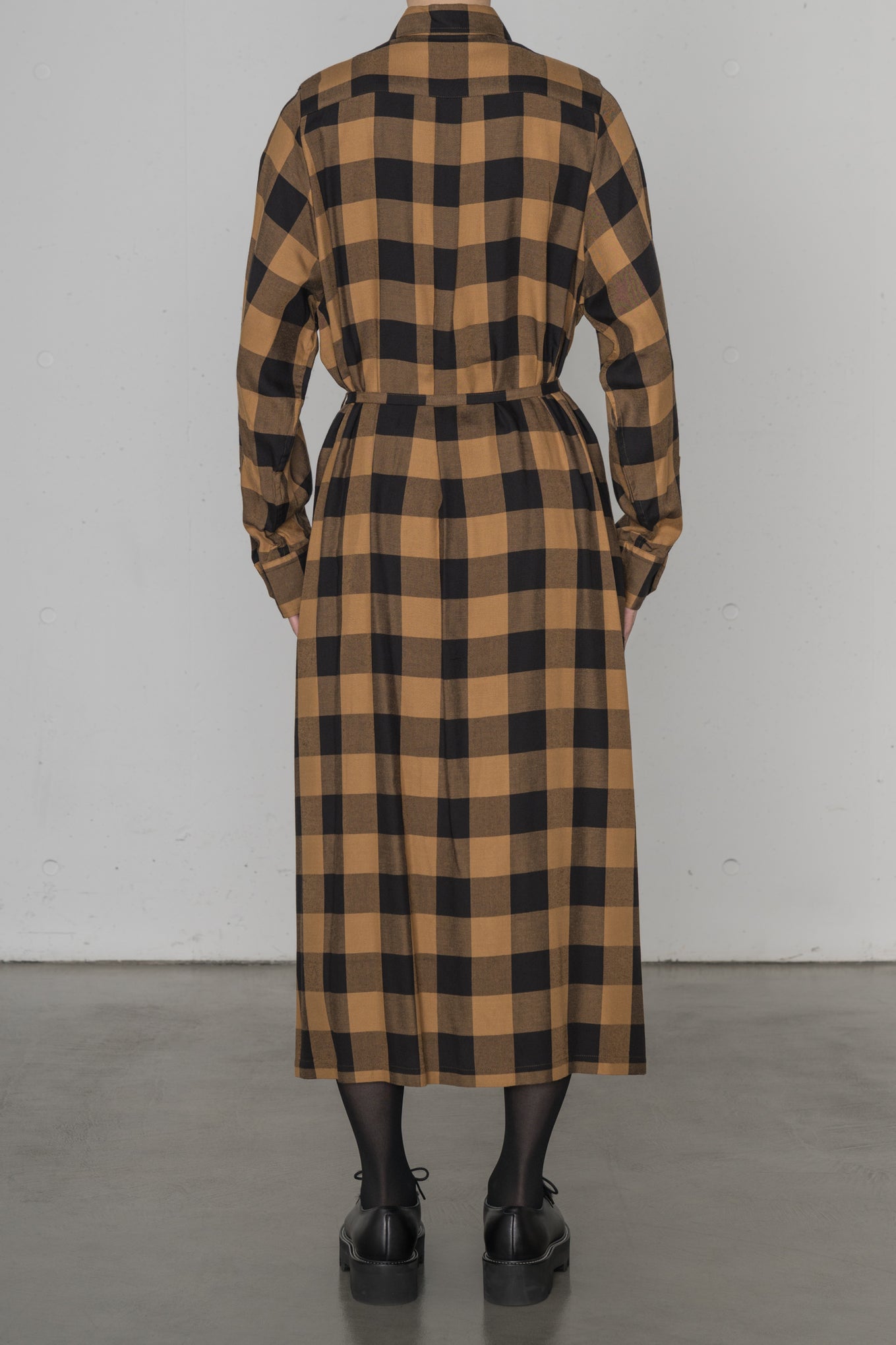 RAYON PLAID DRESS