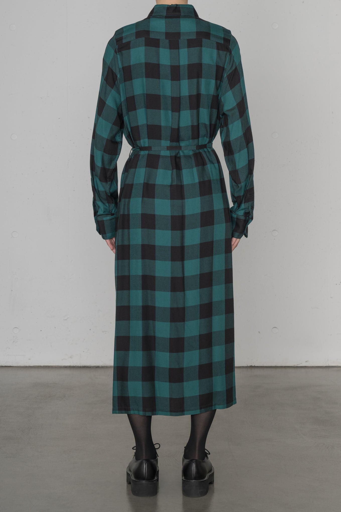 RAYON PLAID DRESS
