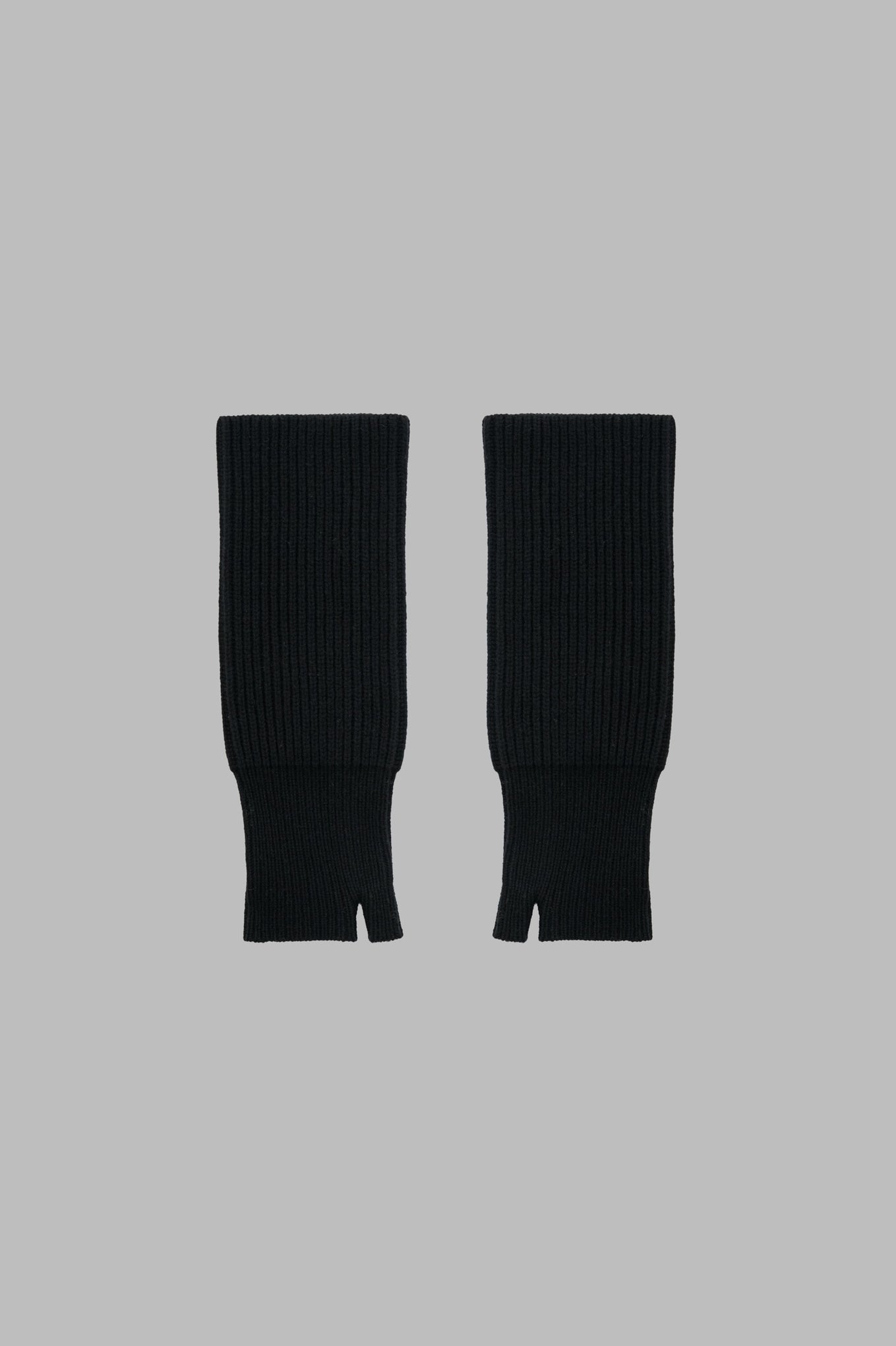 RIBBED KNIT WOOL ARM WARMERS