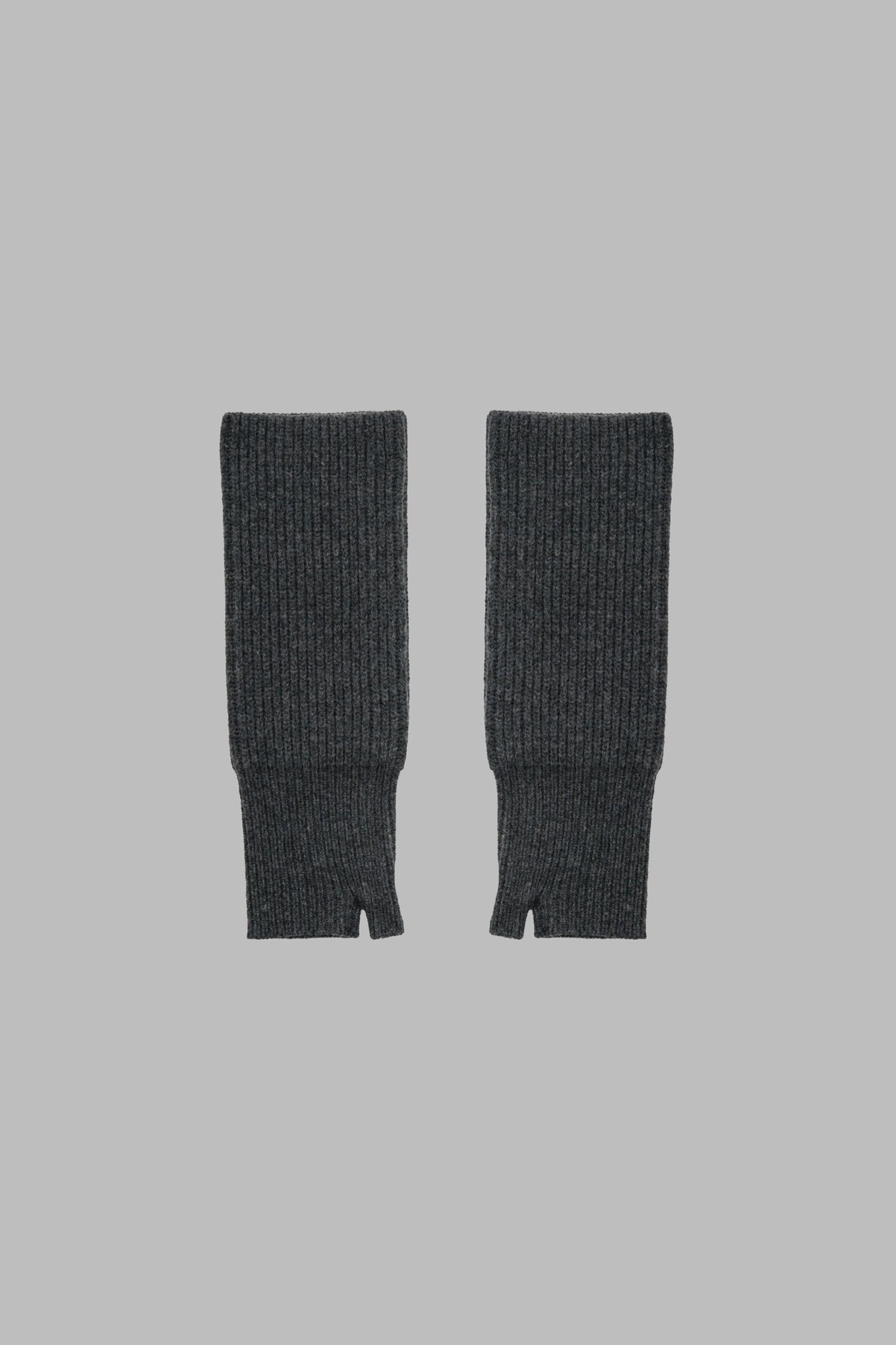 RIBBED KNIT WOOL ARM WARMERS