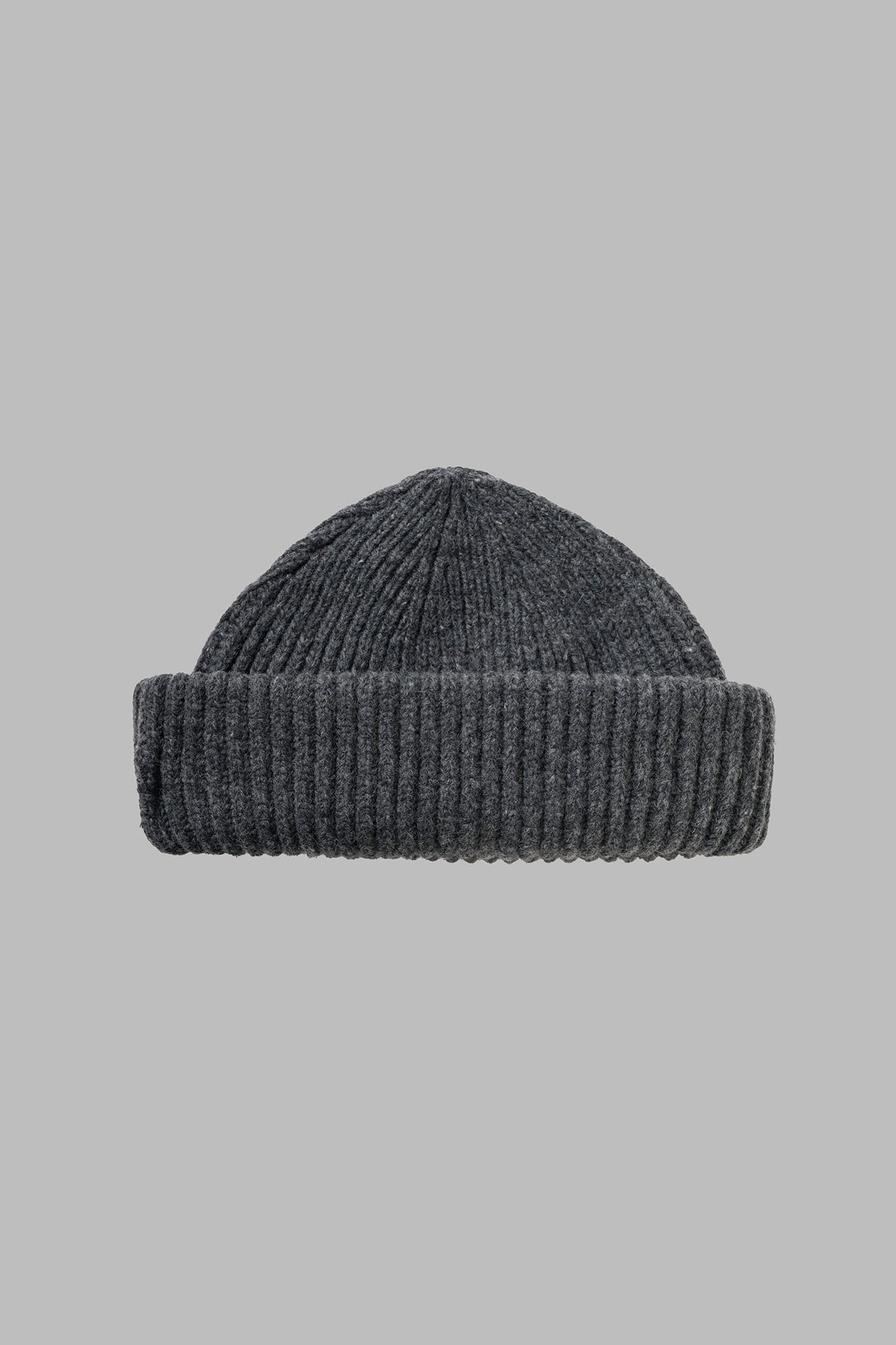 RIBBED KNIT WOOL BEANIE