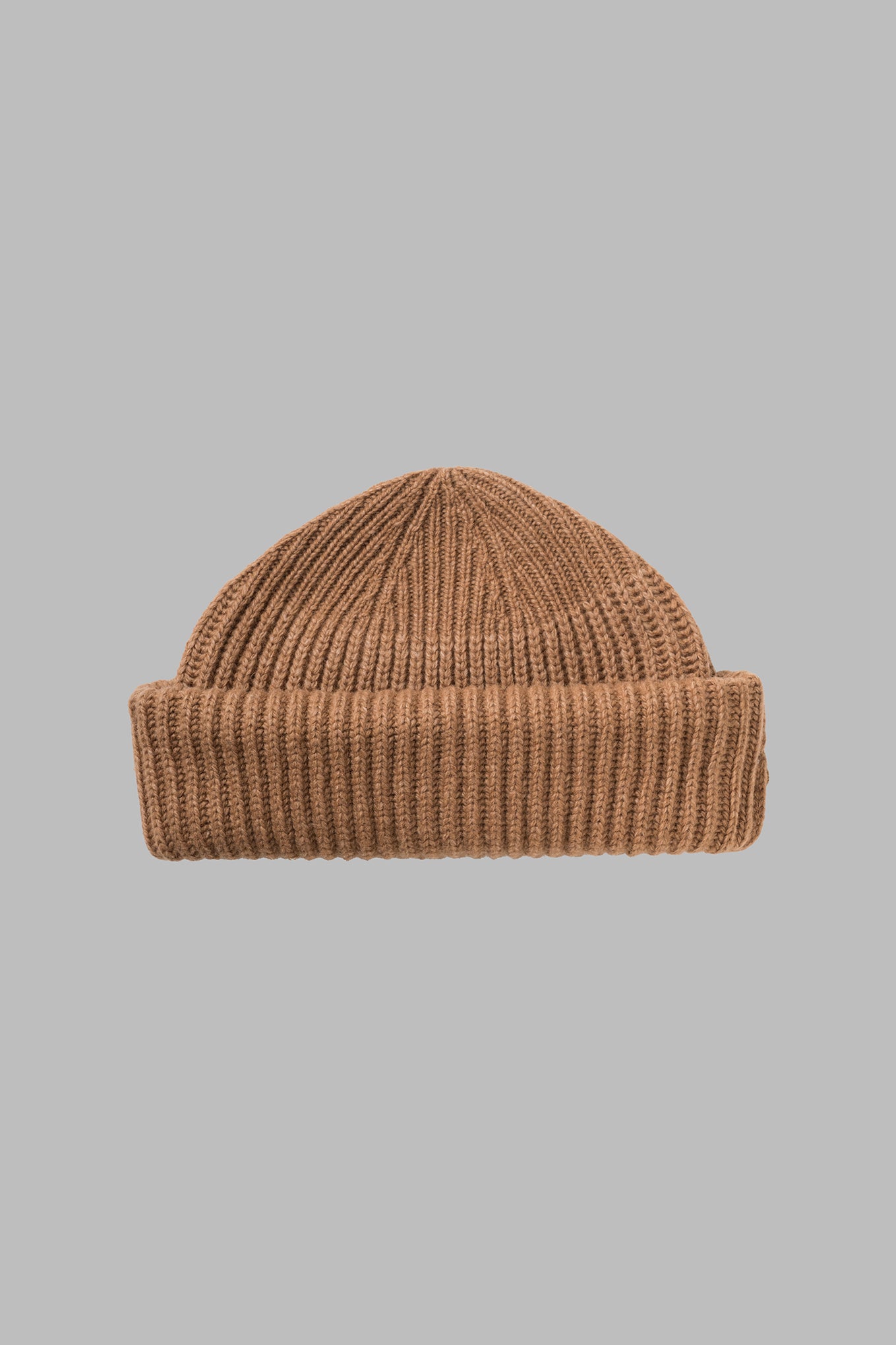 RIBBED KNIT WOOL BEANIE