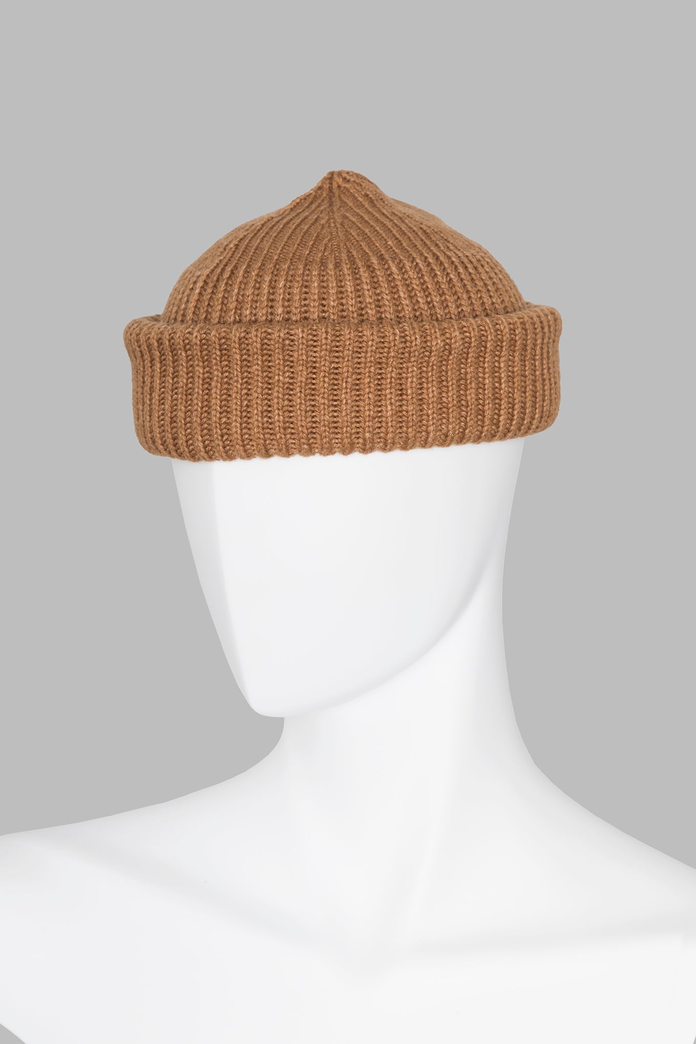 RIBBED KNIT WOOL BEANIE