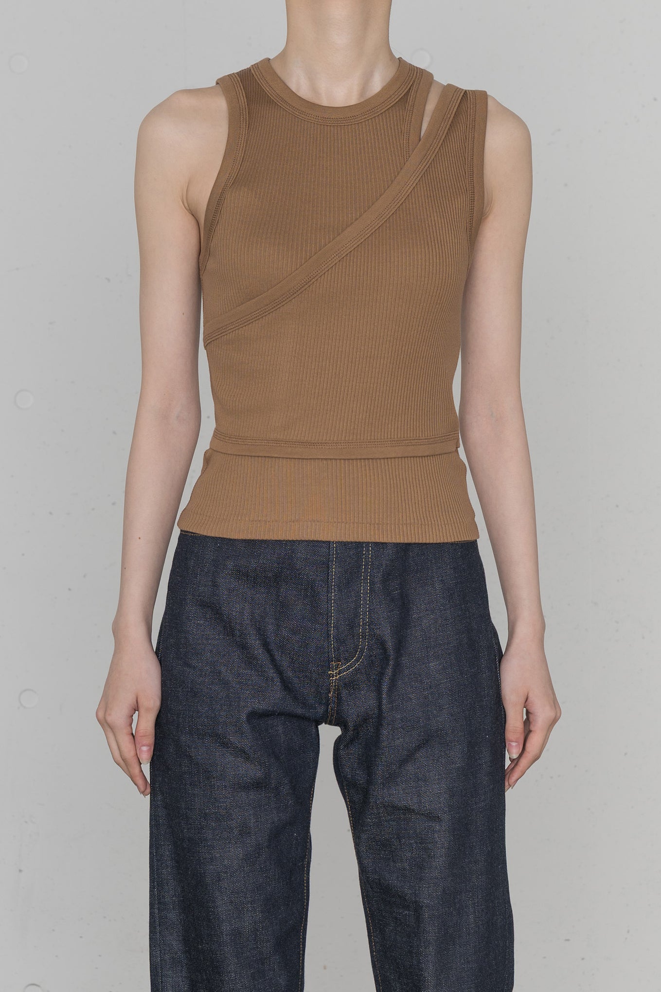 DOUBLE SHOULDER TANK TOP